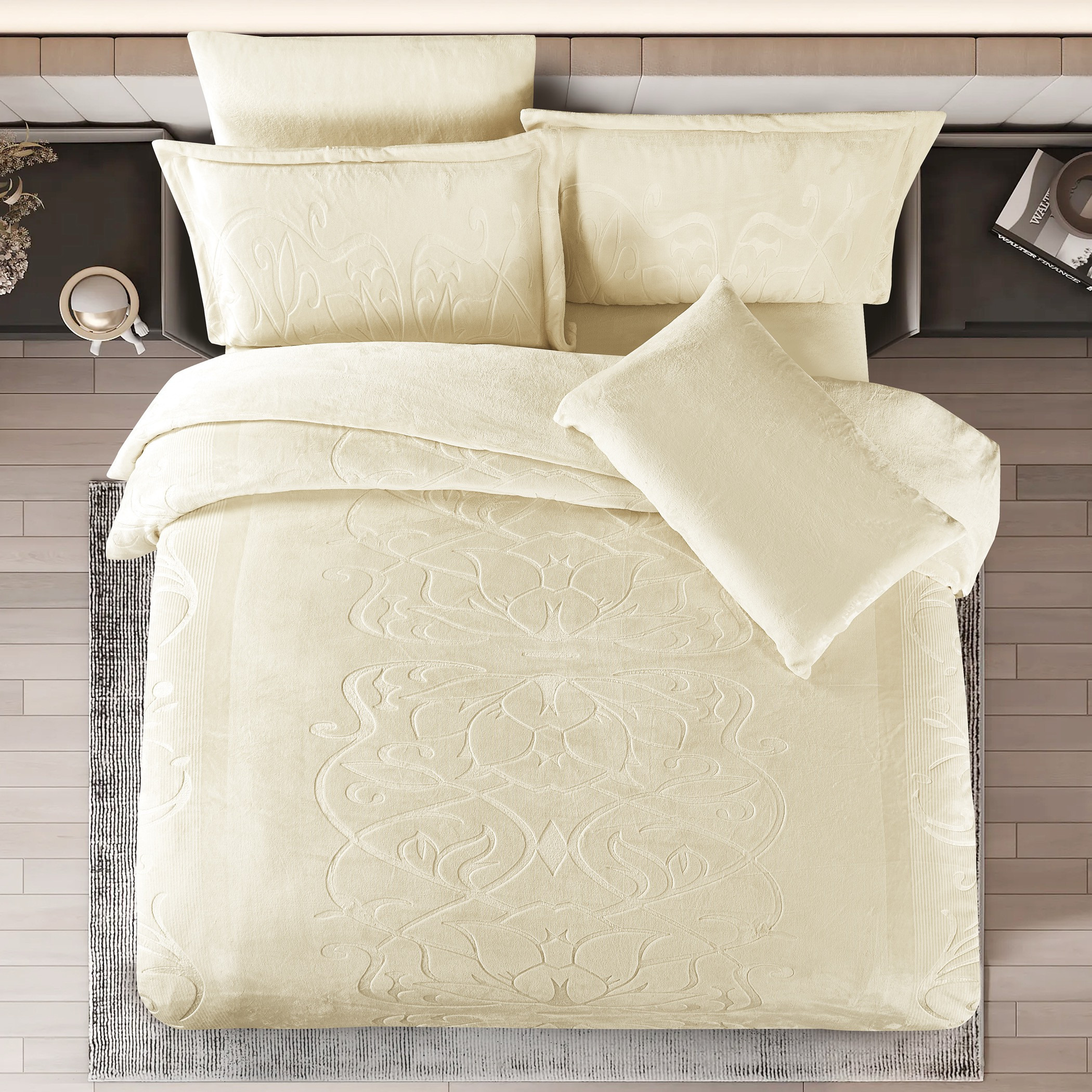 Embossed Velvet Comforter Set, King-household-bedding-comfortersandbedspreads-comforters-image-2