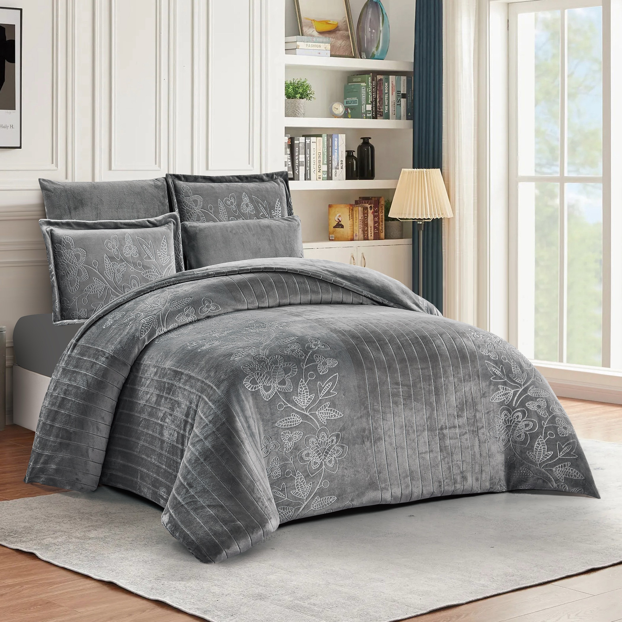 Embossed Velvet Comforter Set King-household-bedding-comfortersandbedspreads-comforters-image-3