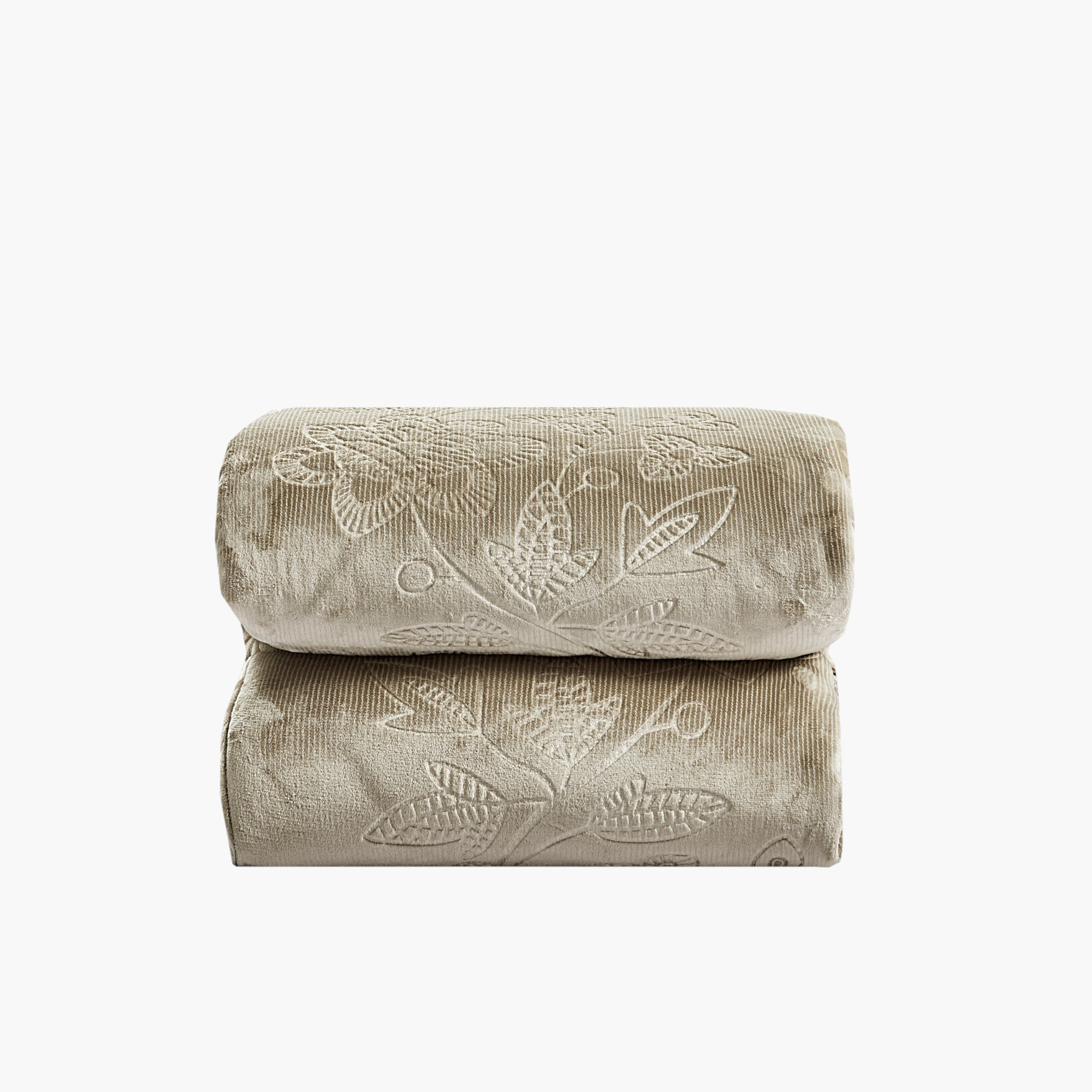 Embossed Velvet Comforter Set Floral Beige-household-bedding-comfortersandbedspreads-comforters-image-4