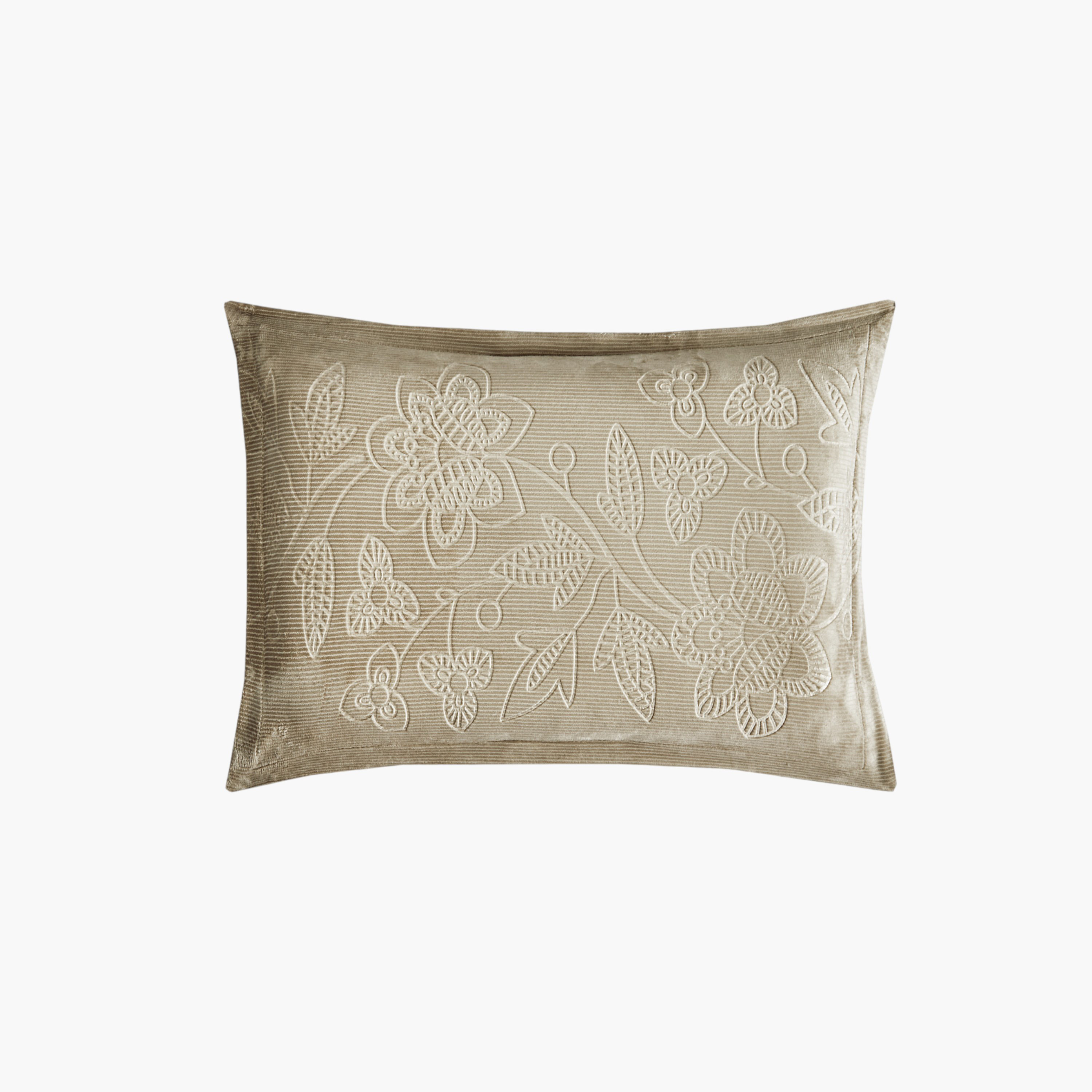 Embossed Velvet Comforter Set Floral Beige-household-bedding-comfortersandbedspreads-comforters-image-5
