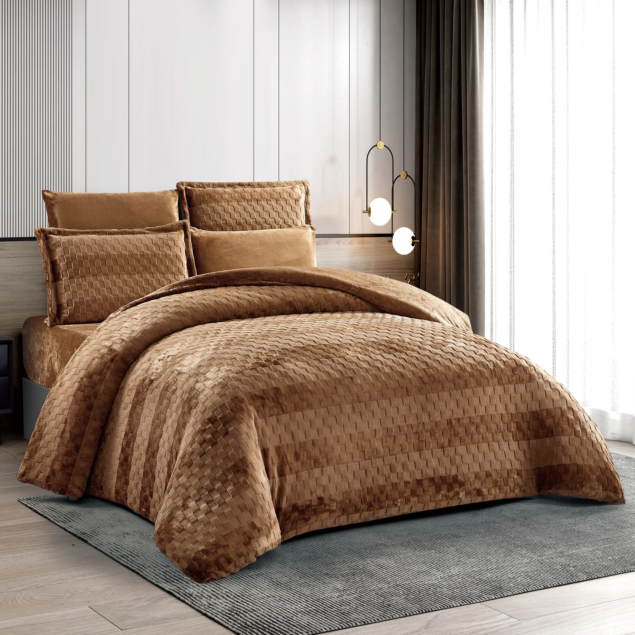 Embossed Velvet Comforter Set-household-bedding-comfortersandbedspreads-comforters-image-1