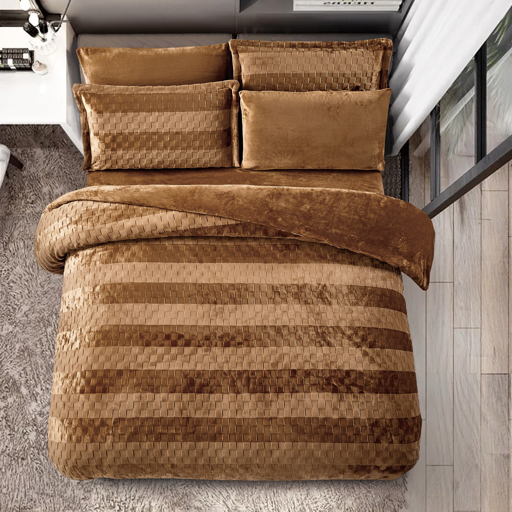 Embossed Velvet Comforter Set-household-bedding-comfortersandbedspreads-comforters-image-7