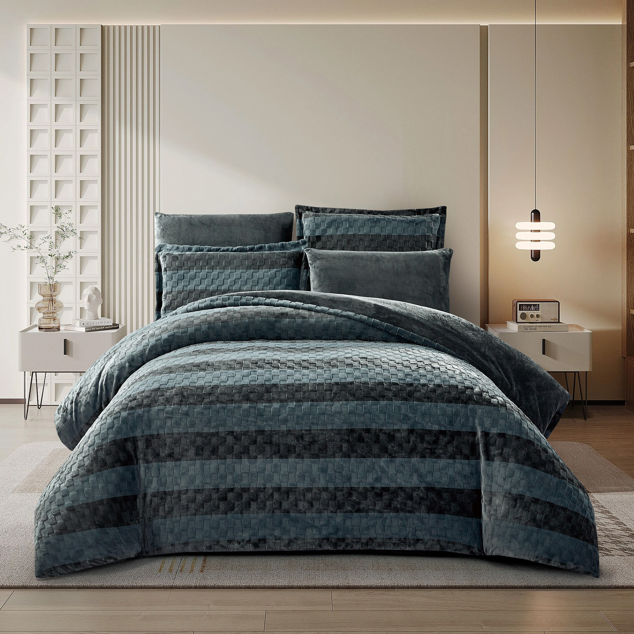 Woven Velvet Comforter Set-household-bedding-comfortersandbedspreads-comforters-image-1