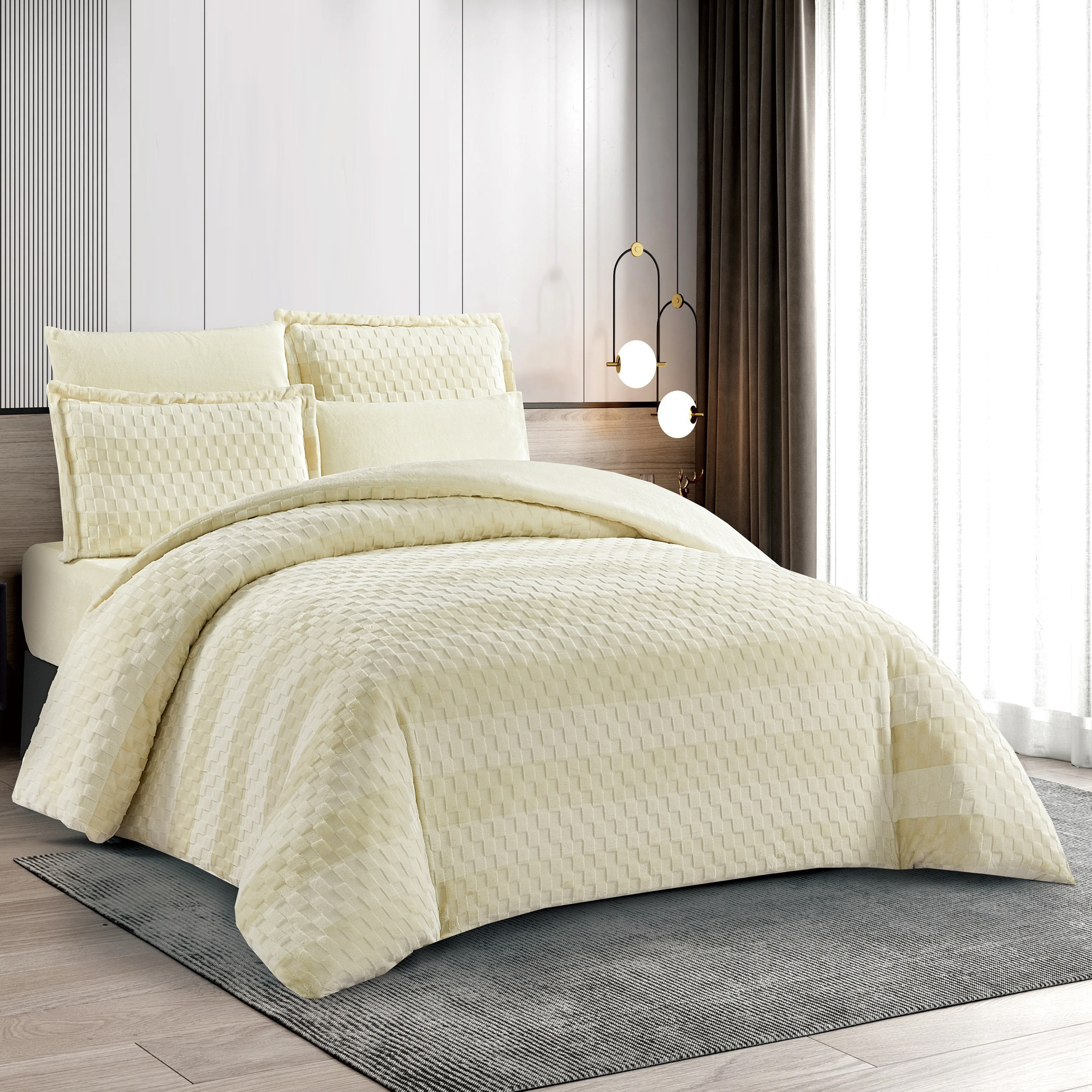 Textured Plush Comforter Set-household-bedding-comfortersandbedspreads-comforters-image-4