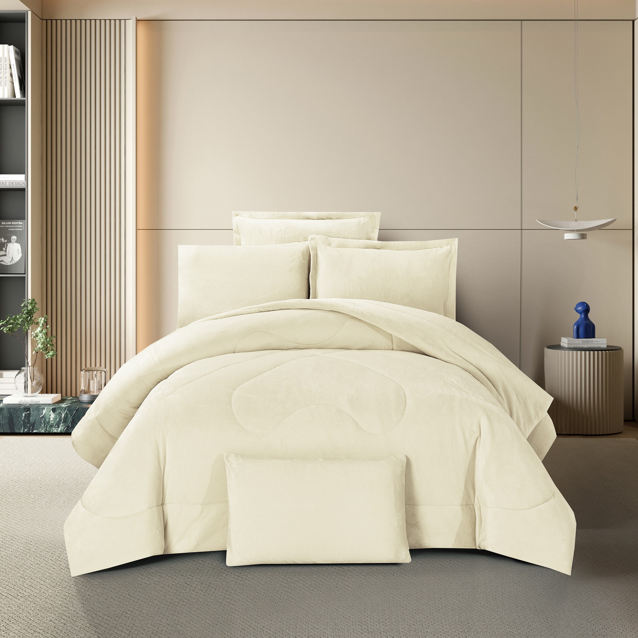 Plush Velvet Comforter Set King-household-bedding-comfortersandbedspreads-comforters-image-1