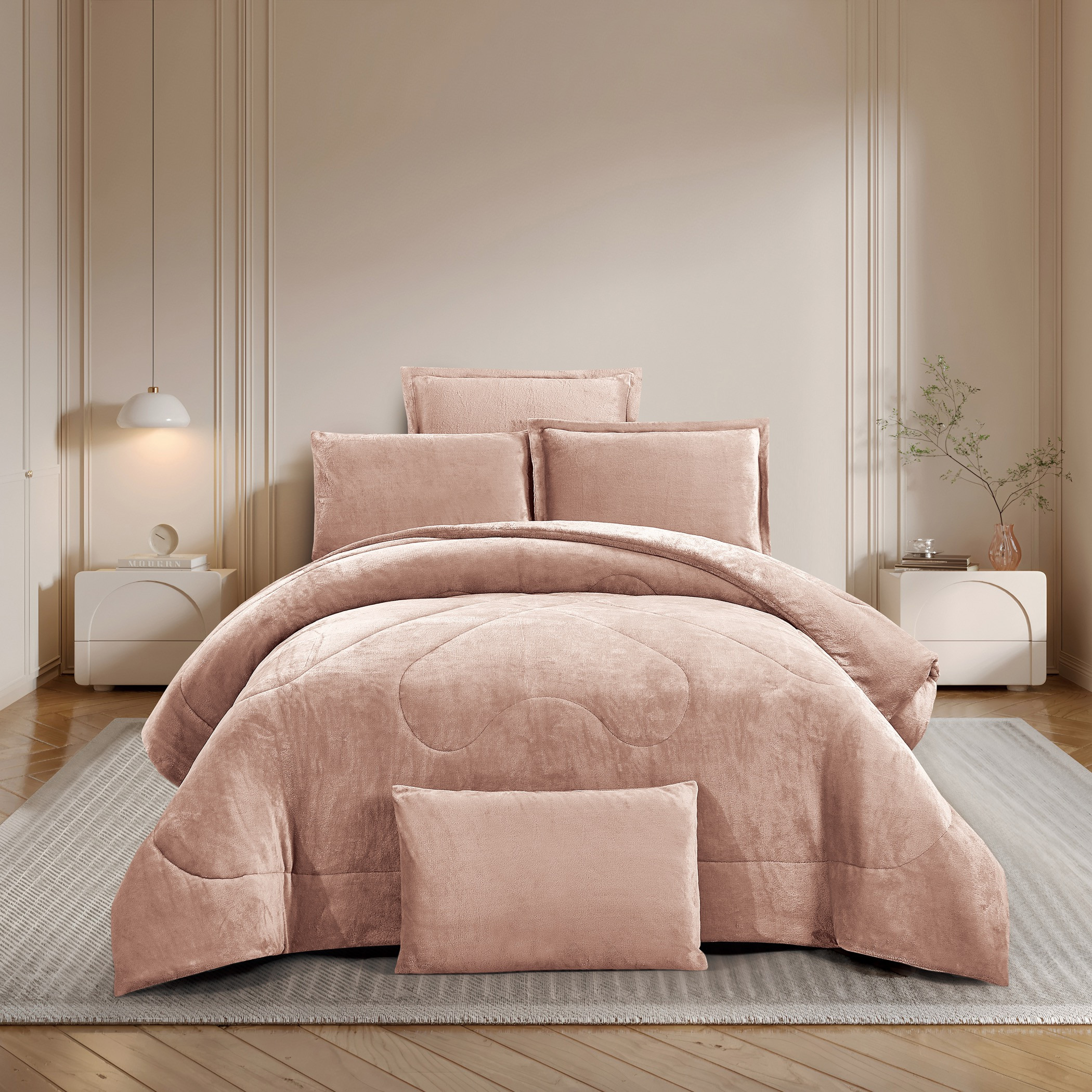 طقم لحاف مخملي فخم كينغ-household-bedding-comfortersandbedspreads-comforters-image-2