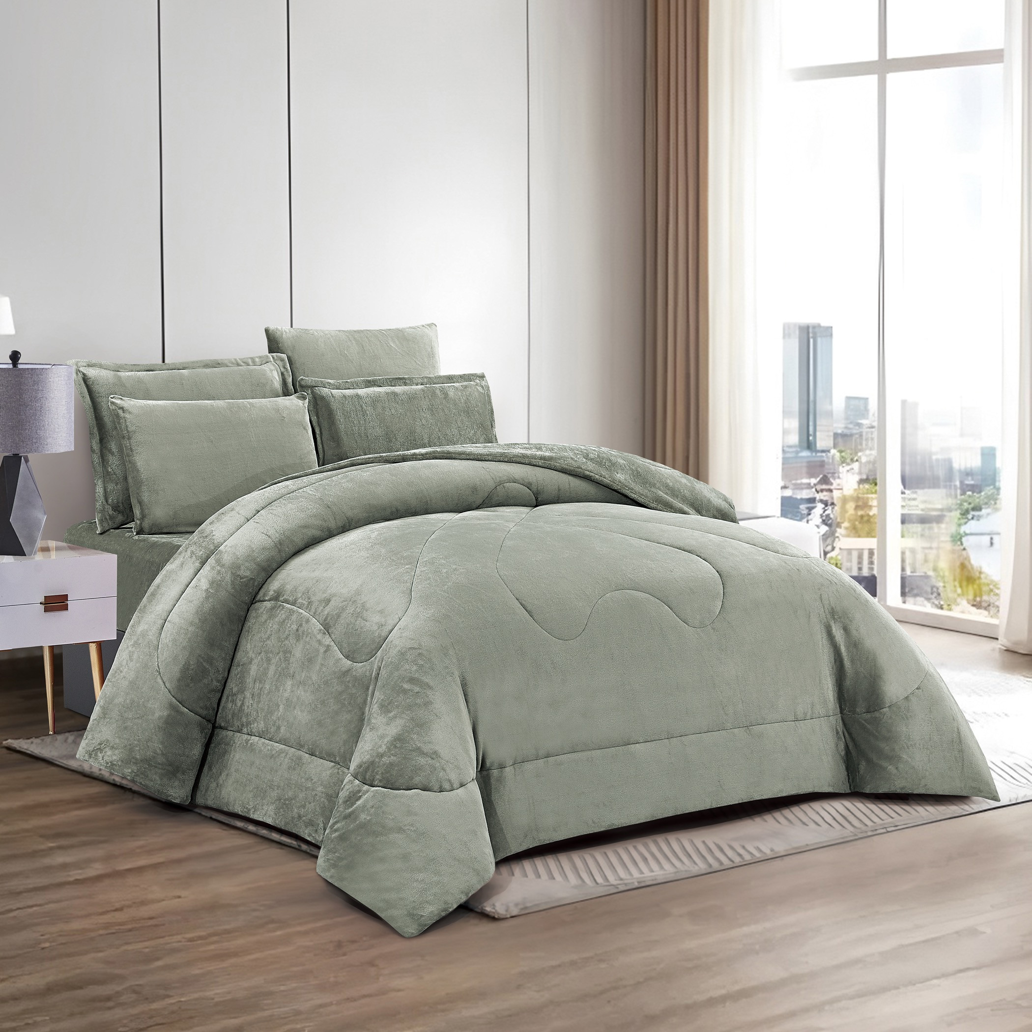 Flannel Velvet Comforter Set Twin-household-bedding-comfortersandbedspreads-comforters-image-2