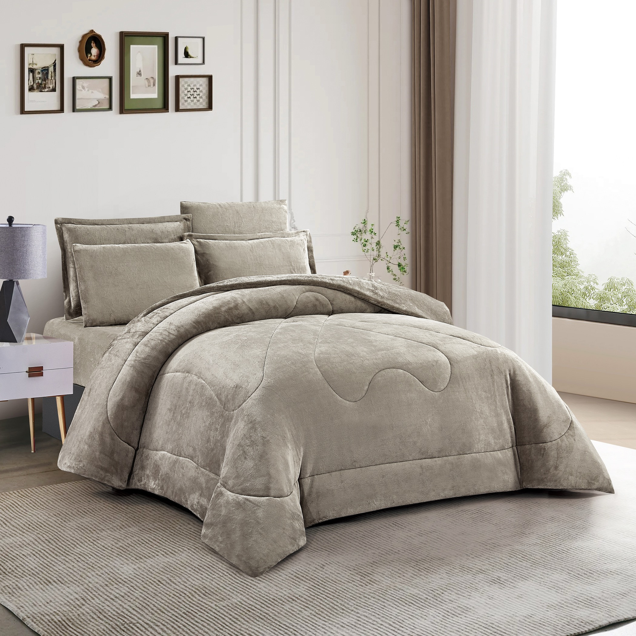 Plush Velvet Comforter Set-household-bedding-comfortersandbedspreads-comforters-image-2