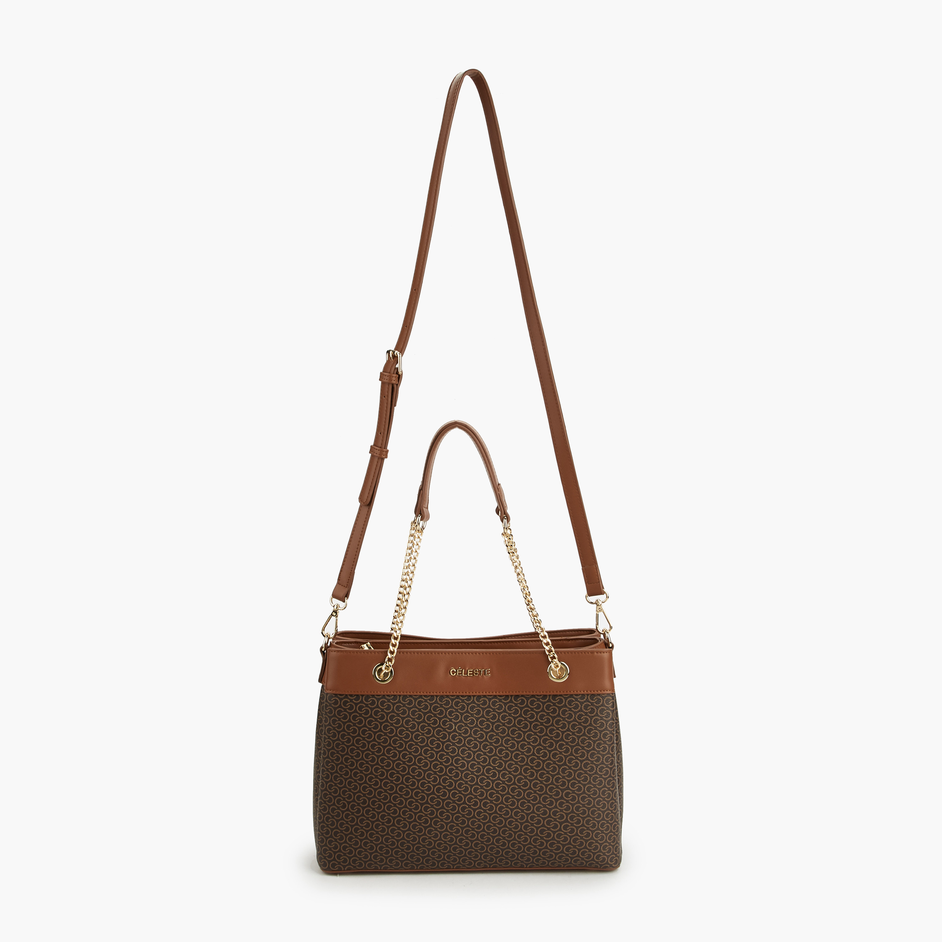 Celeste Monogram Print Tote Bag with Detachable Strap-women-bagsandwallets-handbags-image-2