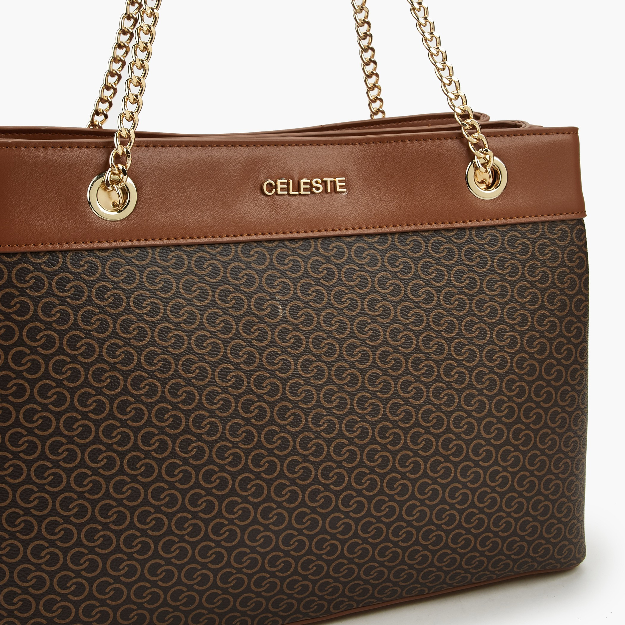 Celeste Monogram Print Tote Bag with Detachable Strap-women-bagsandwallets-handbags-image-4