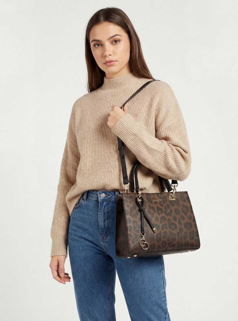 شنطة توتي بطبعات حيوانات مع حزام قابل للفصل من سيليست-women-bagsandwallets-handbags-image-2