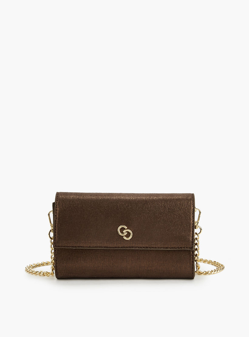 شنطة كلاتش معدني مع حزام سلسلة من سيليست-women-bagsandwallets-handbags-image-1