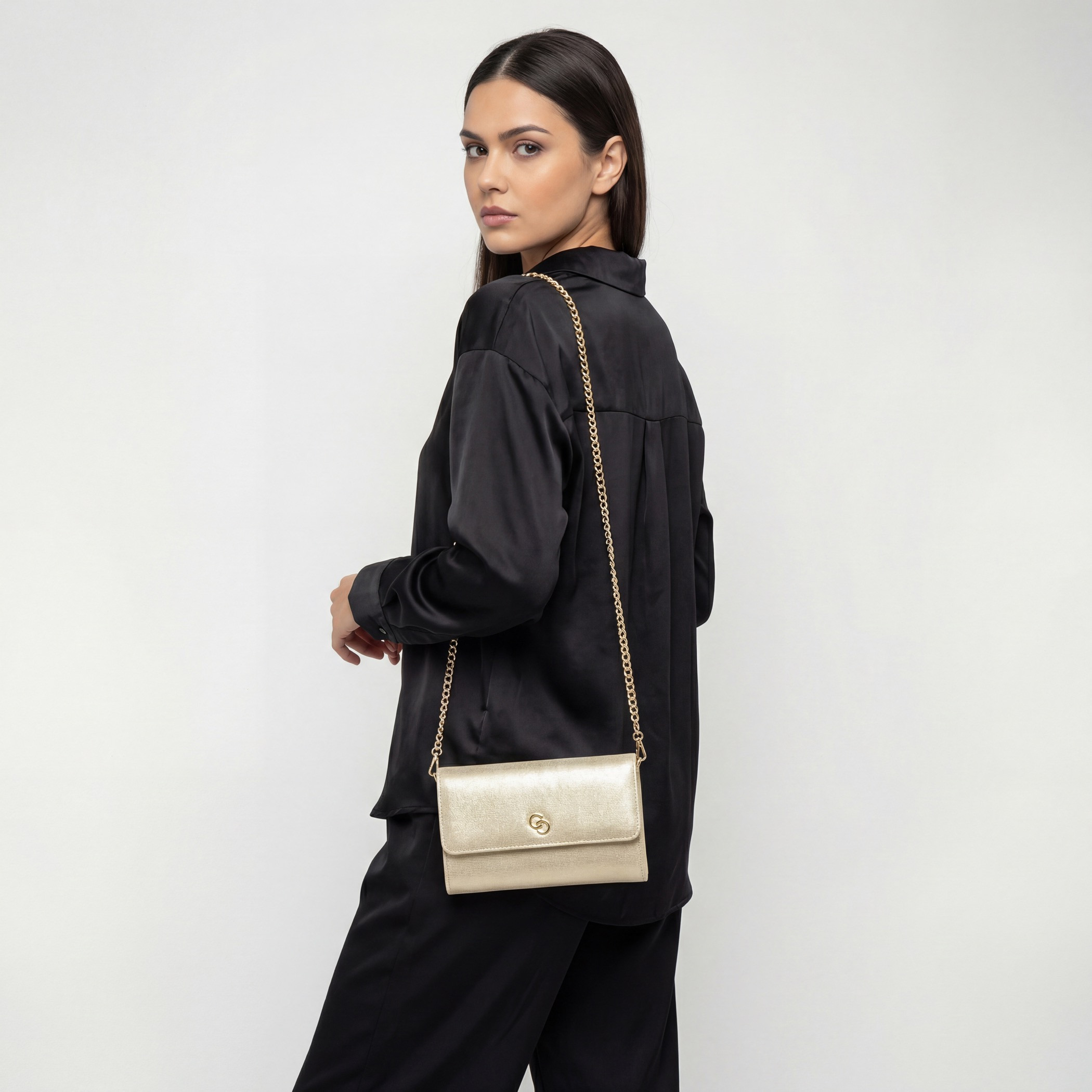 Celeste Monogram Print Clutch with Chain Strap-women-bagsandwallets-handbags-image-2