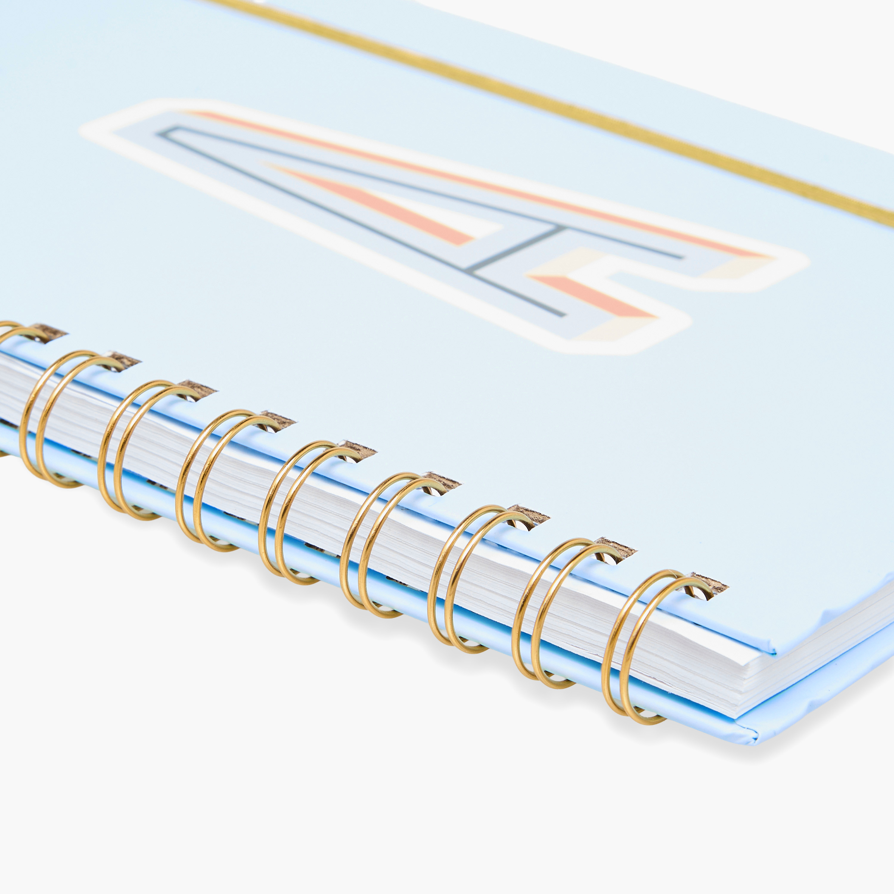 Initial A Print Notebook with Spiral Binding - 80 Pages-school-stationery-notebooks-image-4
