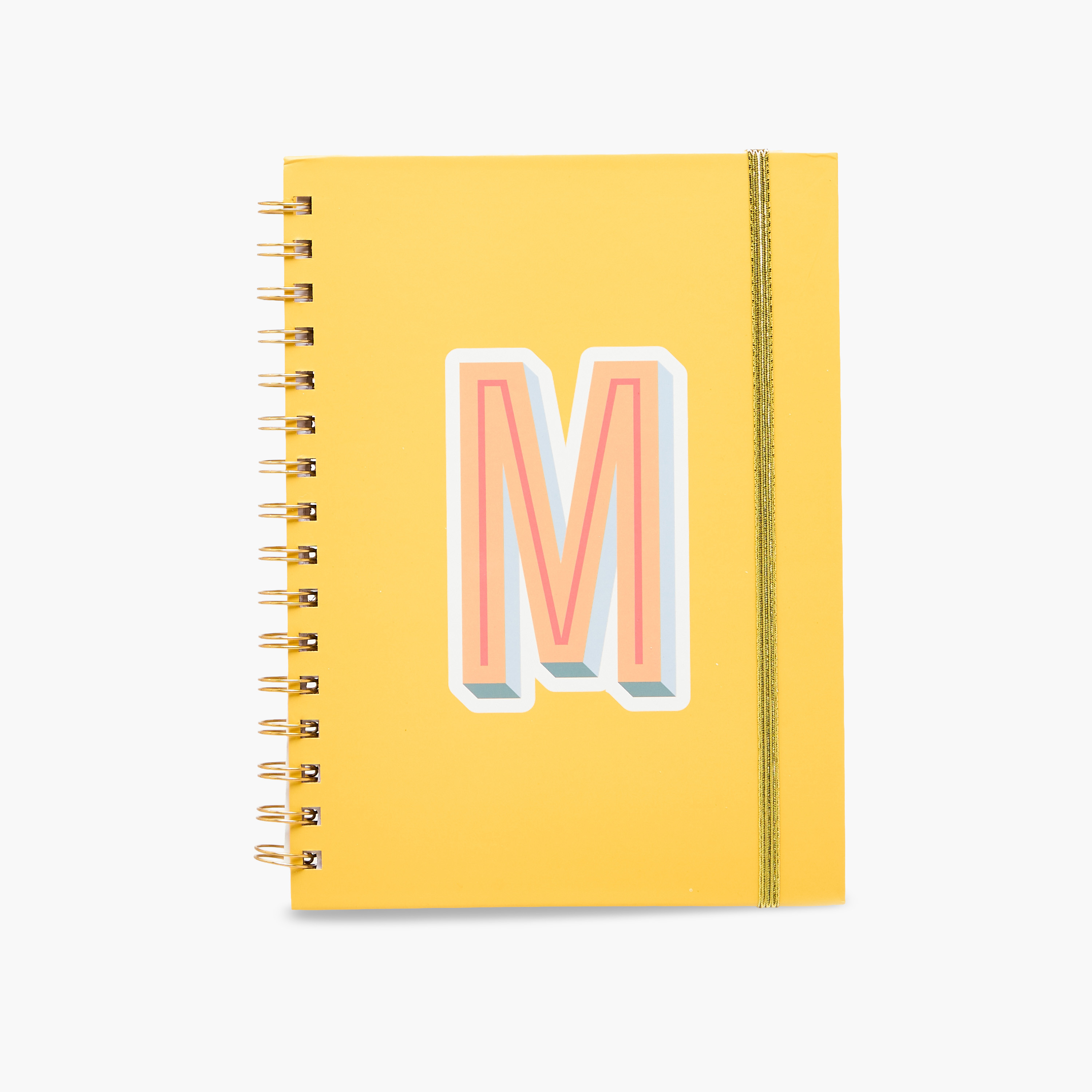 Initial M Print Notebook with Spiral Binding - 80 Pages-school-stationery-notebooks-image-1