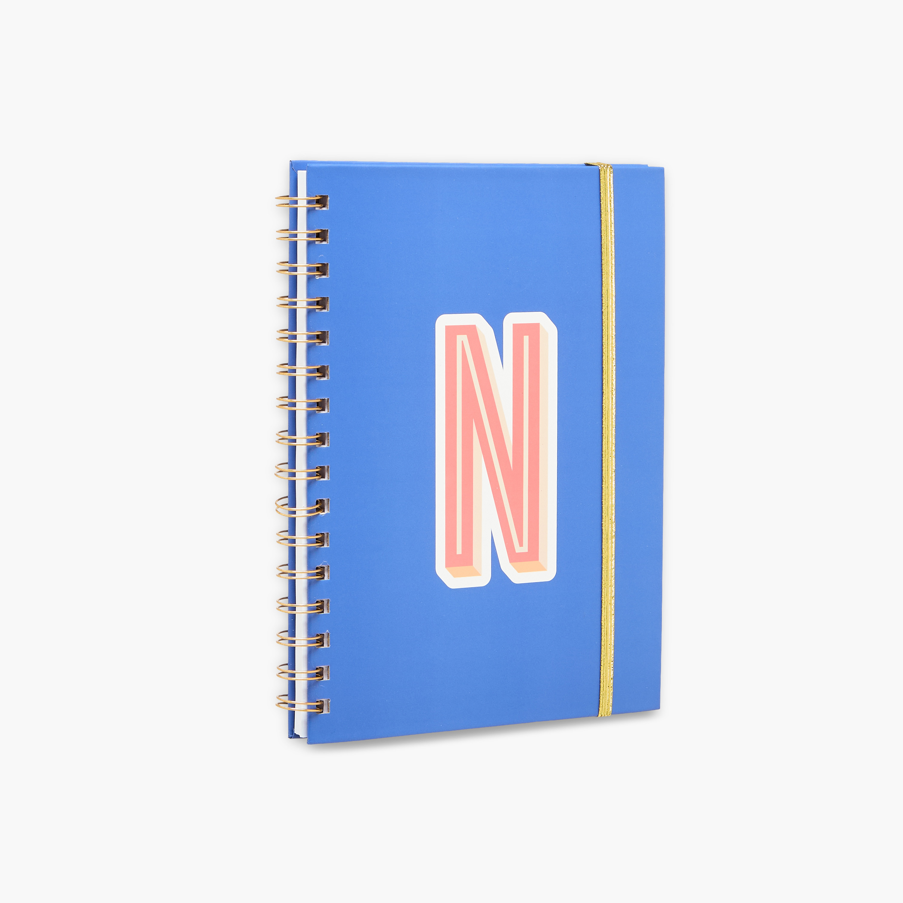 Initial N Print Notebook with Spiral Binding - 80 Pages-school-stationery-notebooks-image-2
