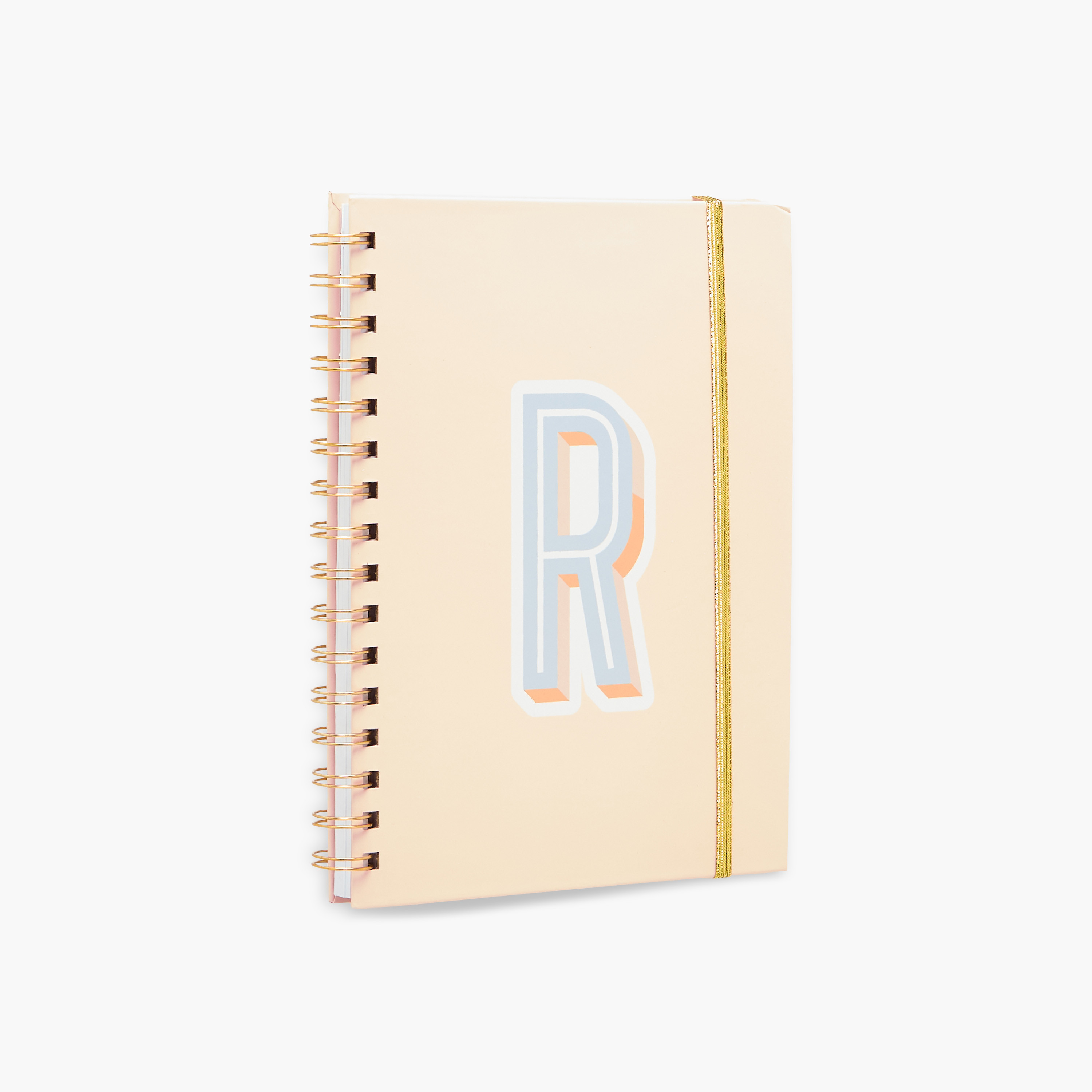 R Initial Print Notebook with Spiral Binding - 80 Pages-school-stationery-notebooks-image-2