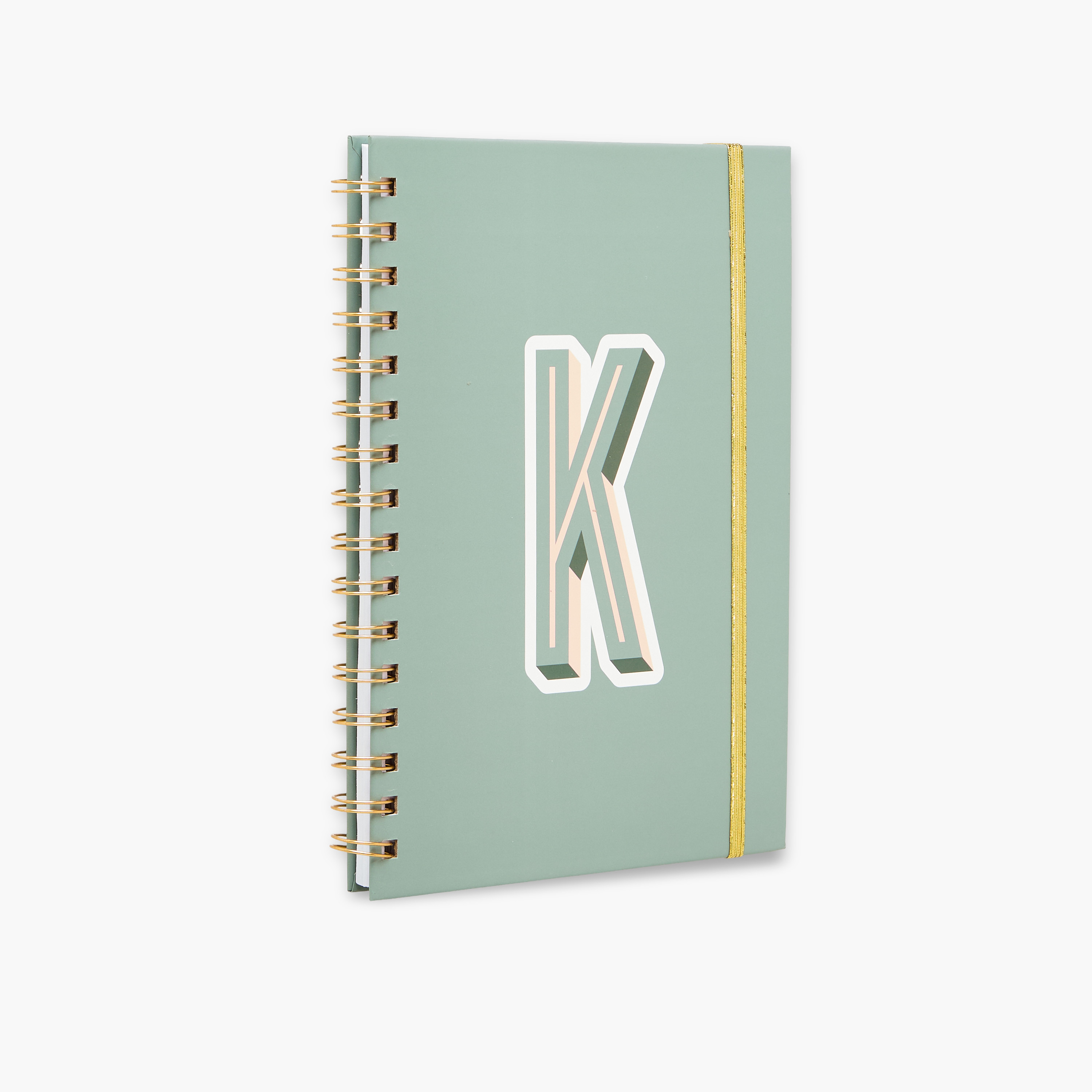 K Initial Print Notebook with Spiral Binding - 80 Pages-school-stationery-notebooks-image-2