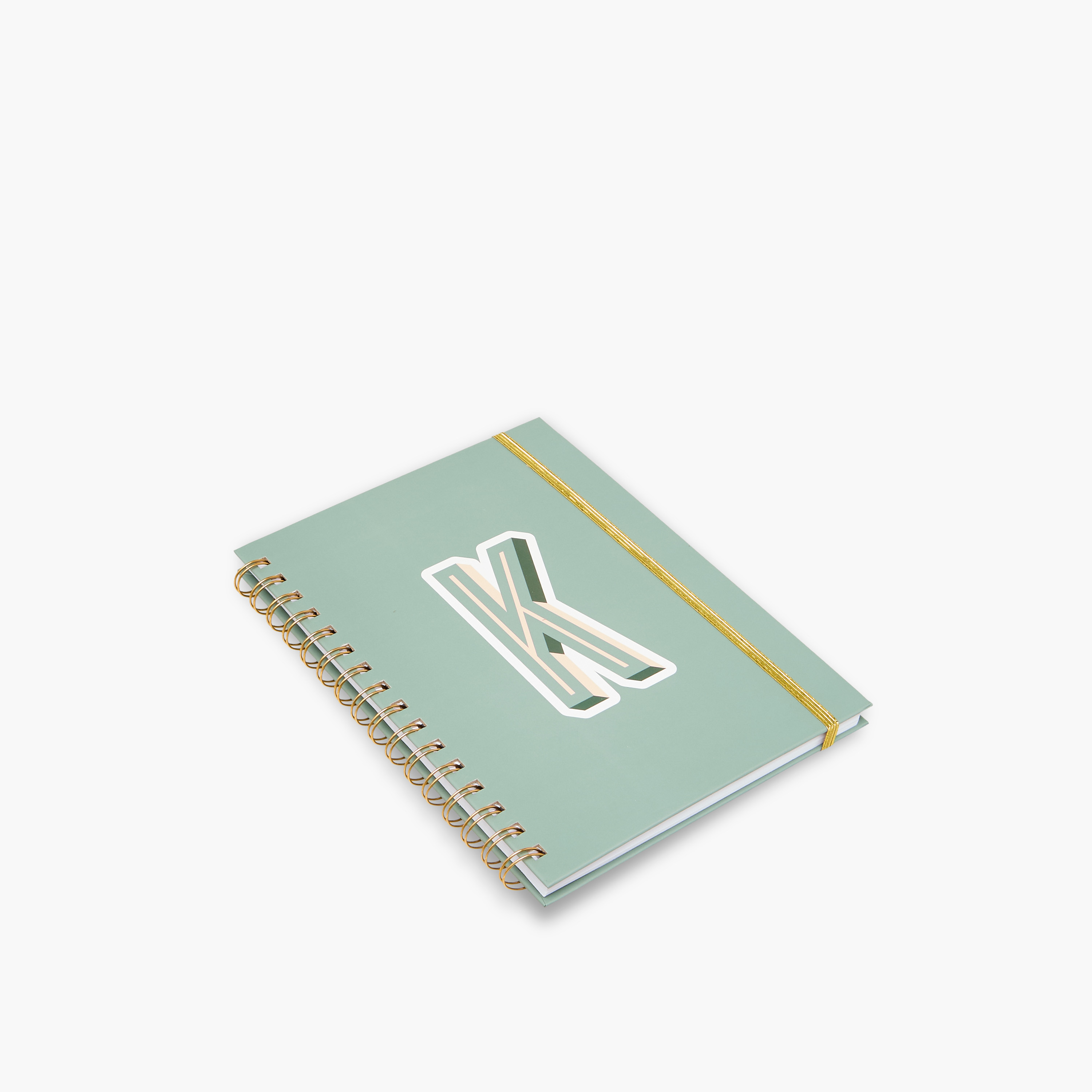 K Initial Print Notebook with Spiral Binding - 80 Pages-school-stationery-notebooks-image-3