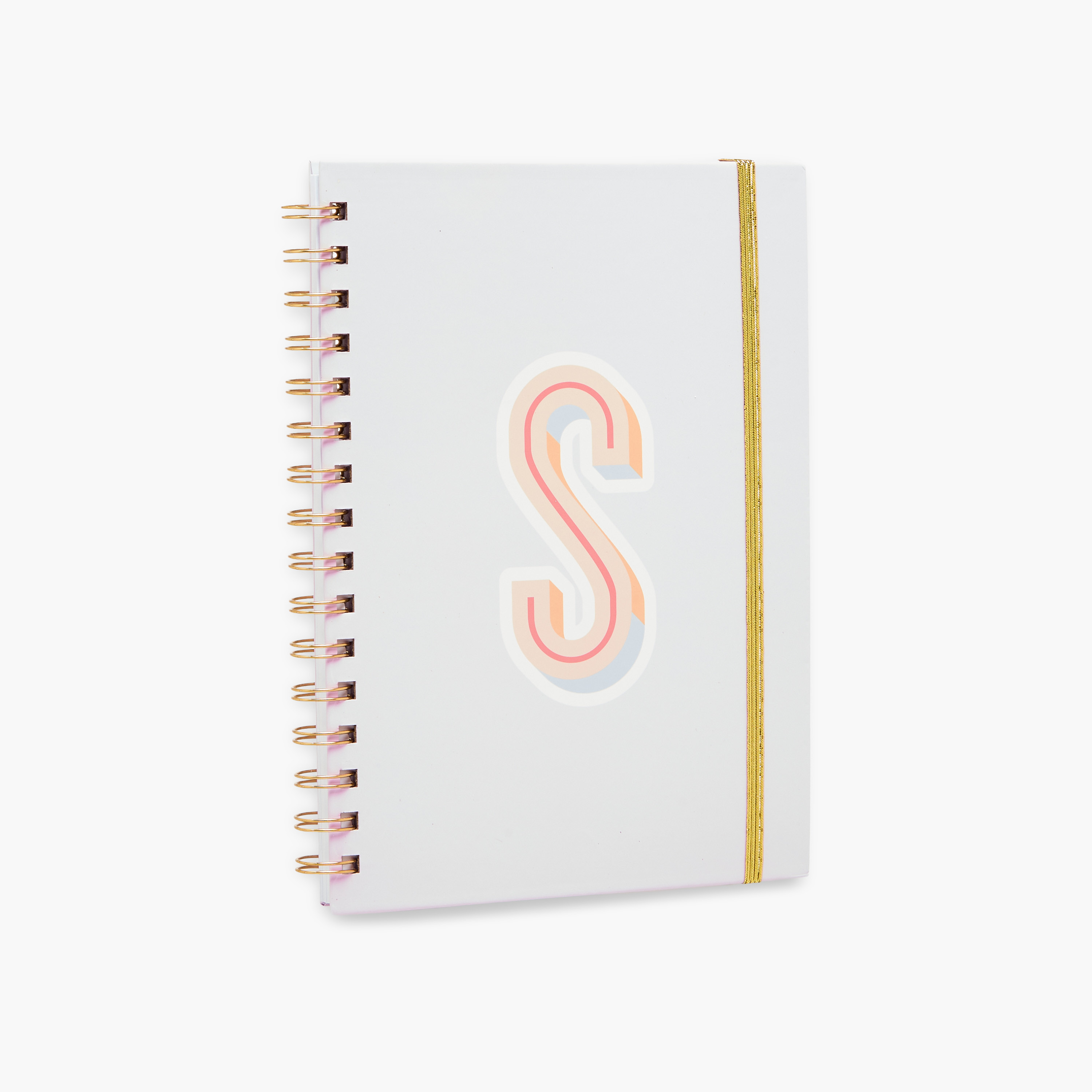 Initial 'S' Print Notebook with Spiral Binding - 80 Pages-school-stationery-notebooks-image-2