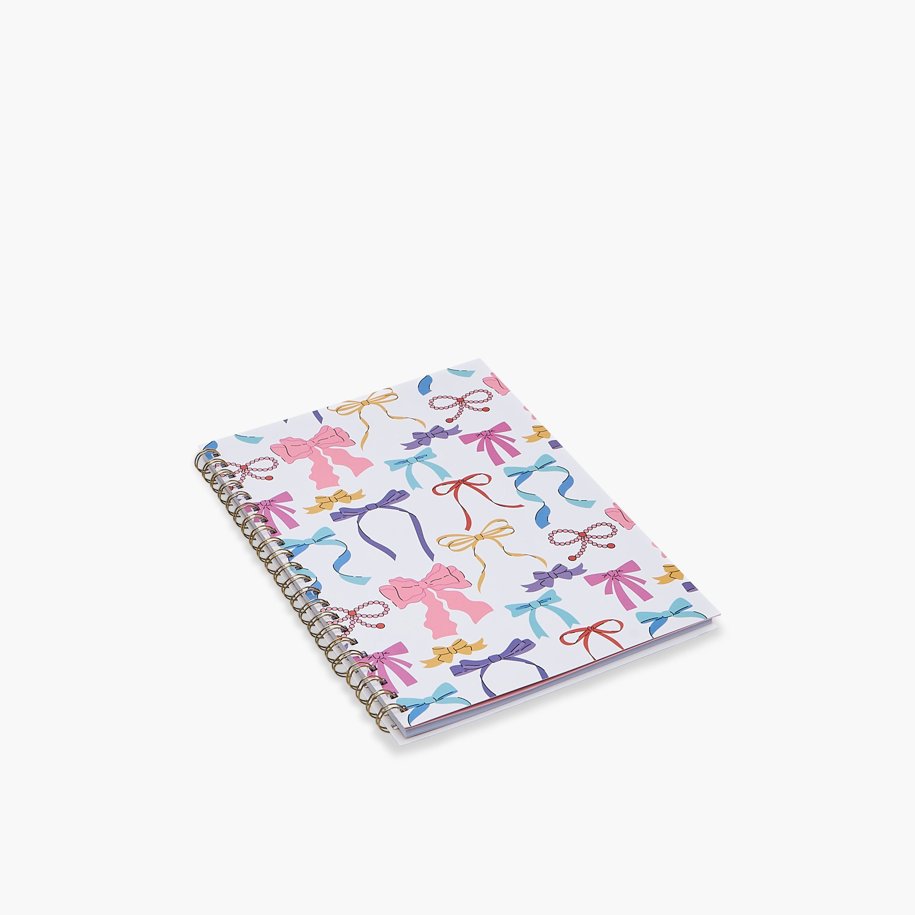 Bow Print A4 Notebook with Spiral Binding - 60 Pages-school-stationery-notebooks-image-2