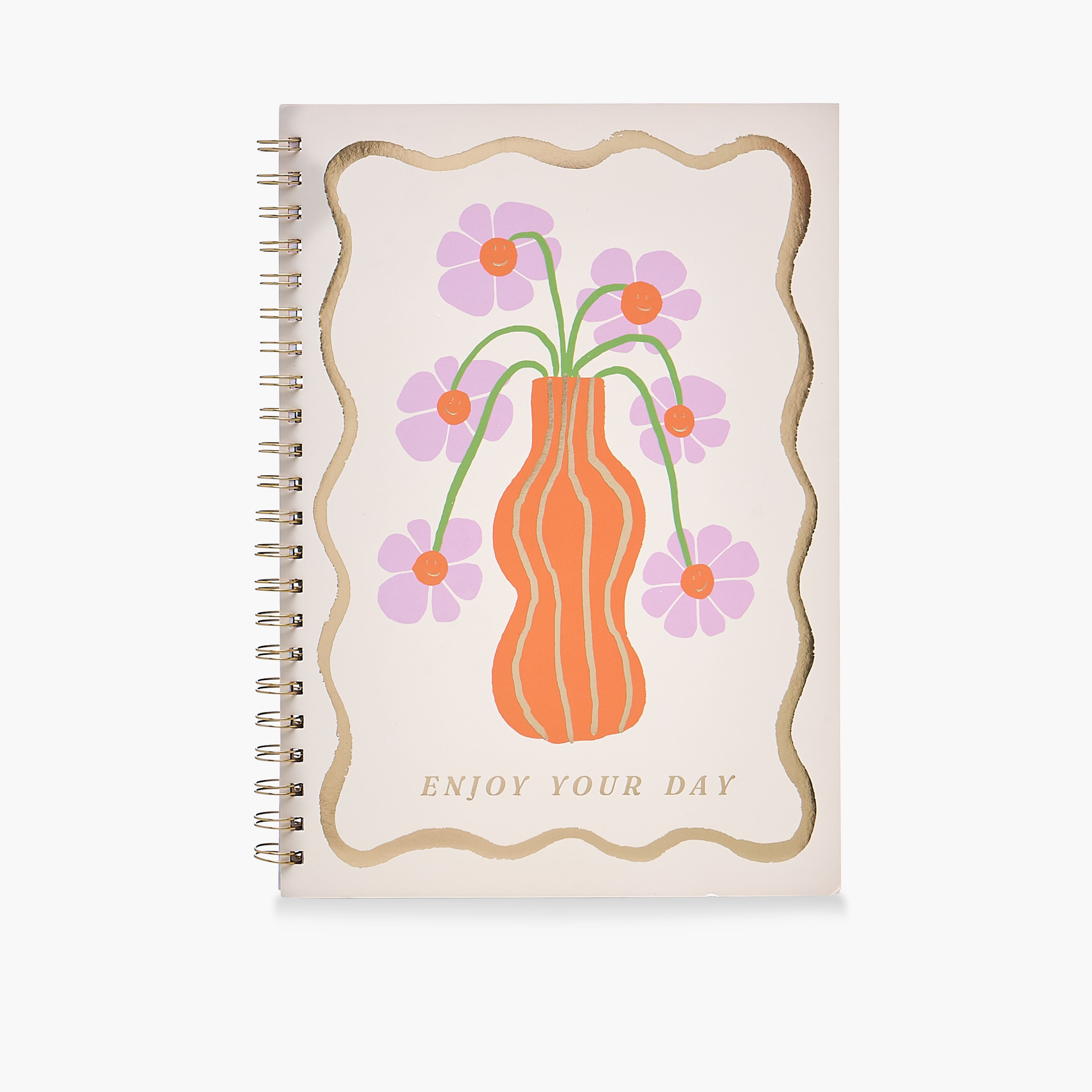 Vase Print A4 Notebook with Spiral Binding - 60 Pages-school-stationery-notebooks-image-1