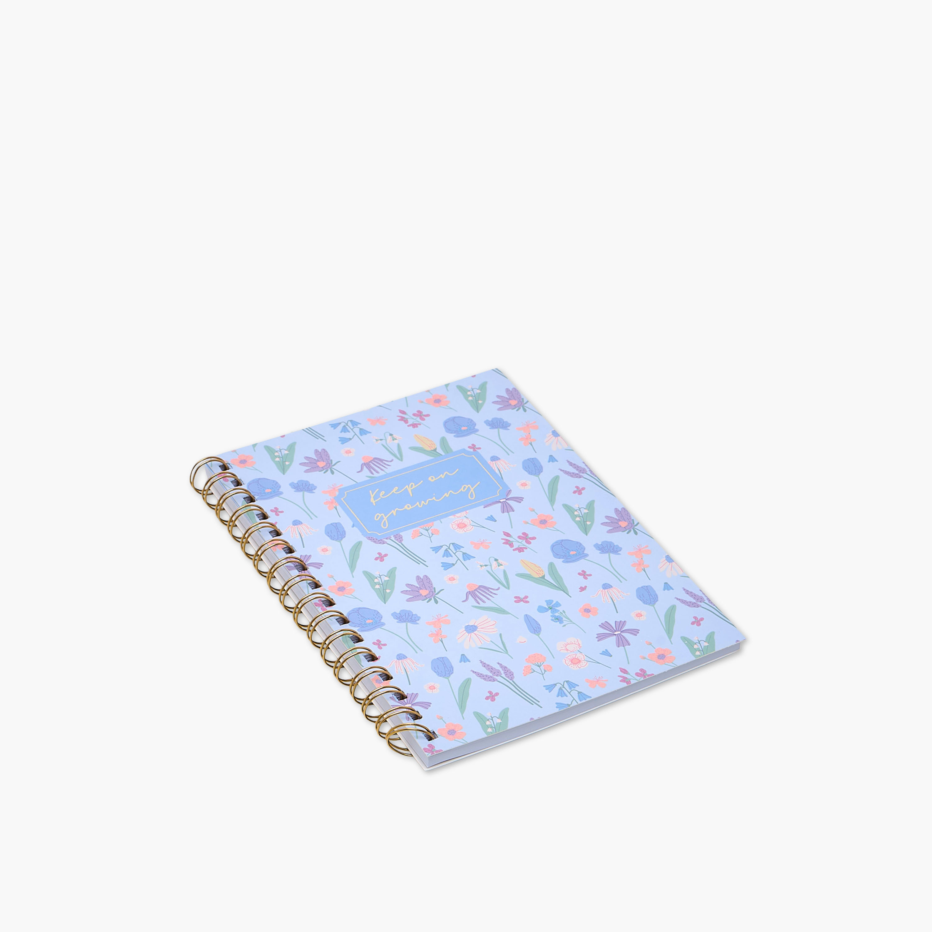 Floral Print A5 Notebook with Spiral Binding - 60 Pages-school-stationery-notebooks-image-2