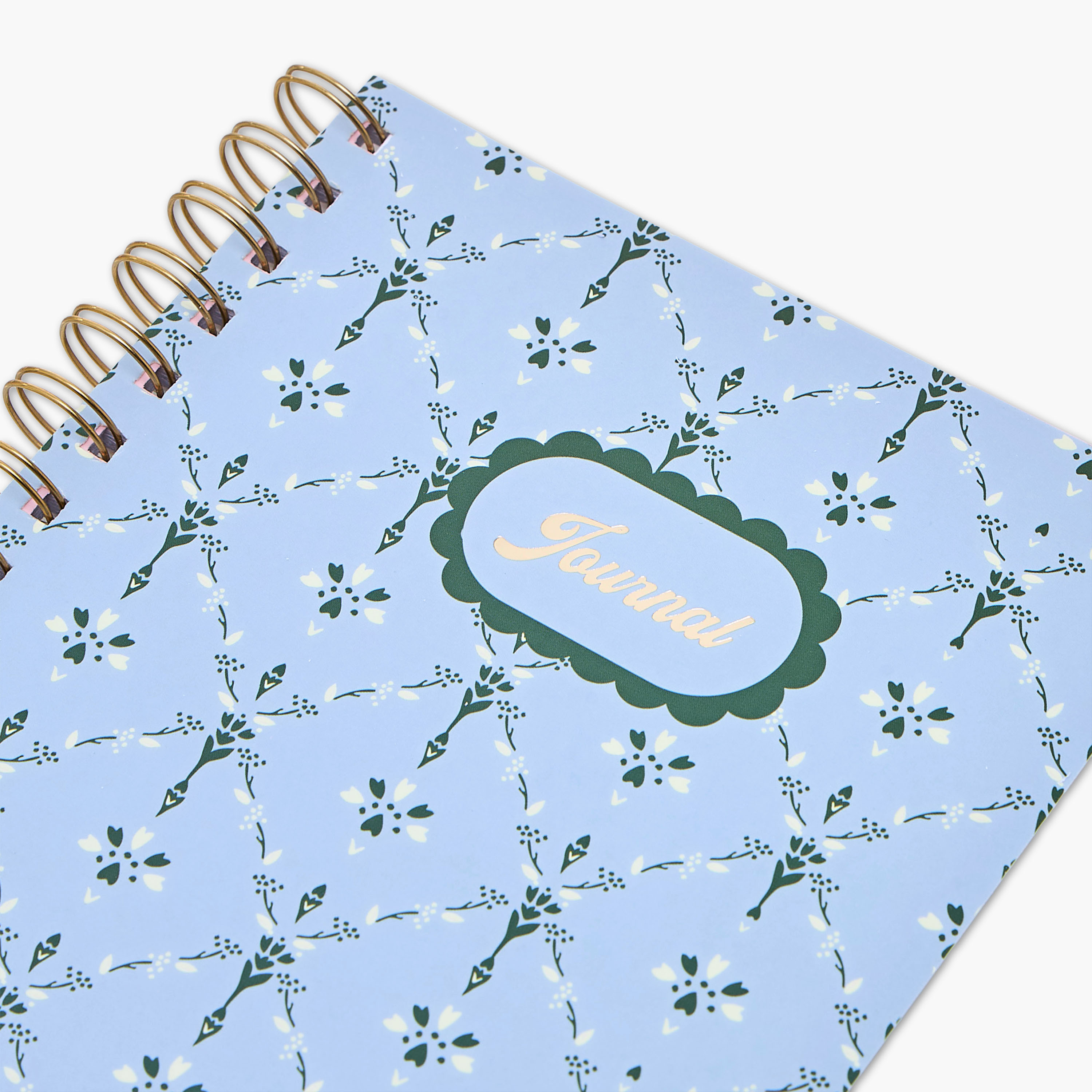 Pattern Print A5 Notebook with Spiral Binding - 60 Pages-school-stationery-notebooks-image-3