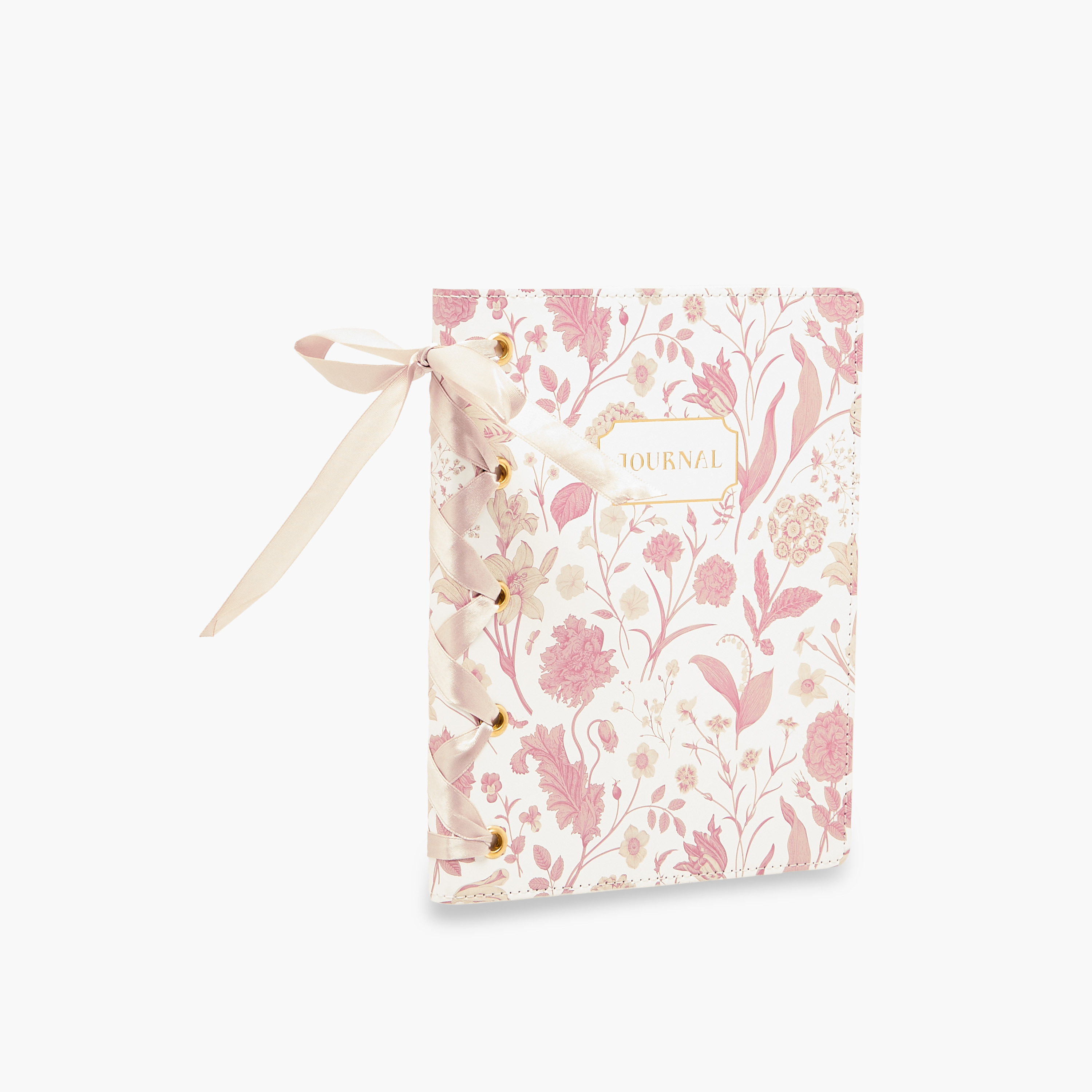 Floral Print Hardcover Journal with Ribbon Binding - 80 Pages-school-stationery-notebooks-image-2