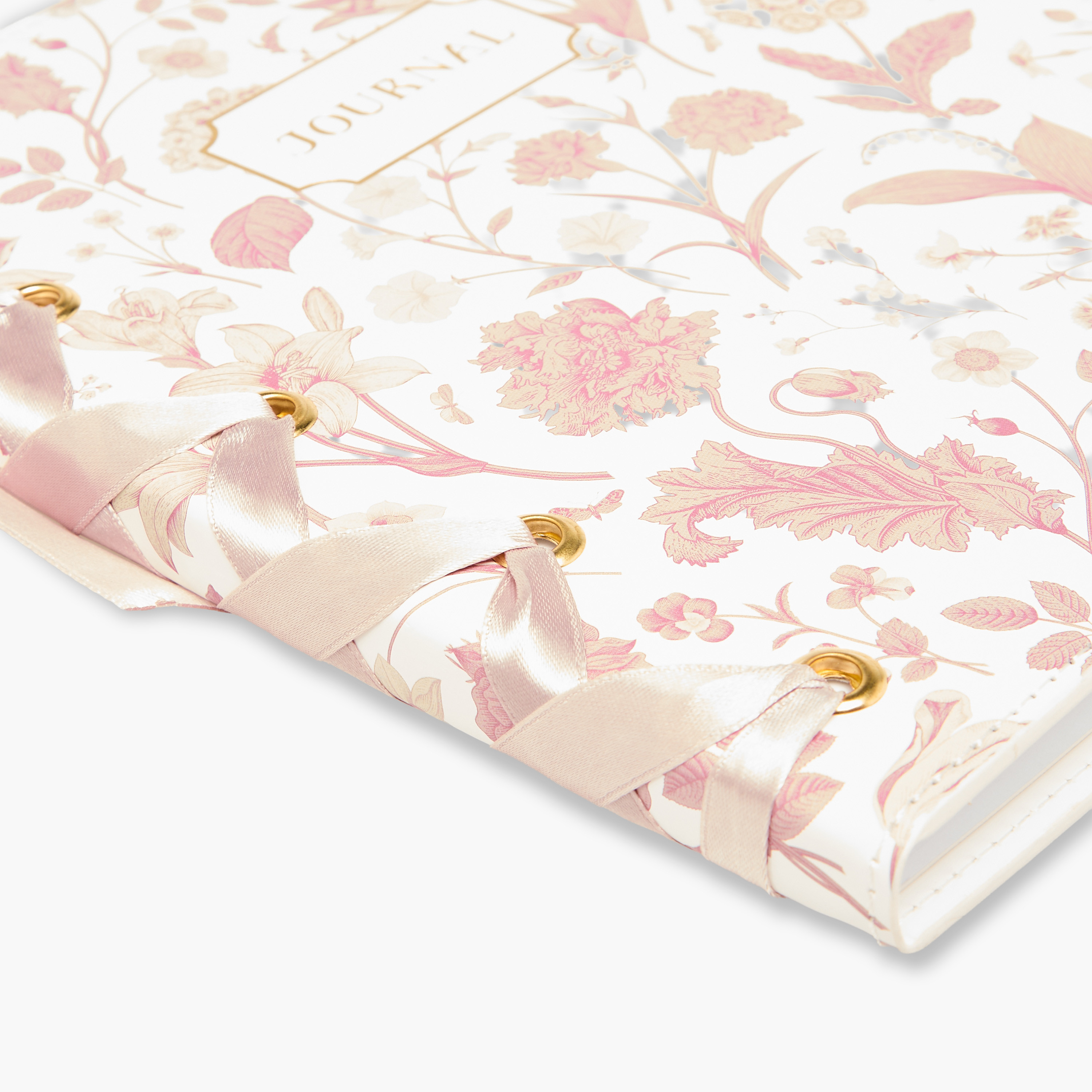 Floral Print Hardcover Journal with Ribbon Binding - 80 Pages-school-stationery-notebooks-image-4
