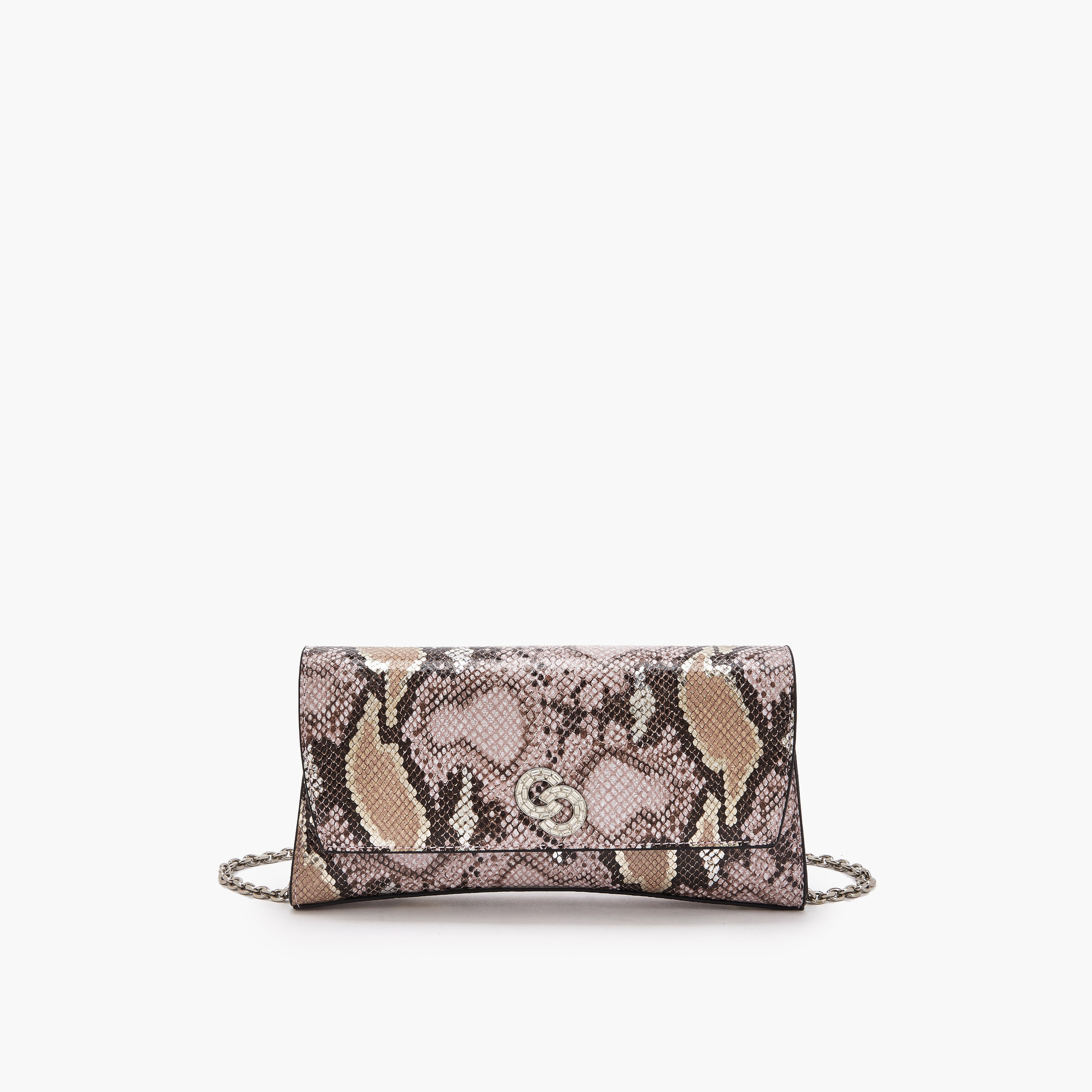 Celeste Animal Print Clutch with Chain Strap-women-bagsandwallets-handbags-image-1