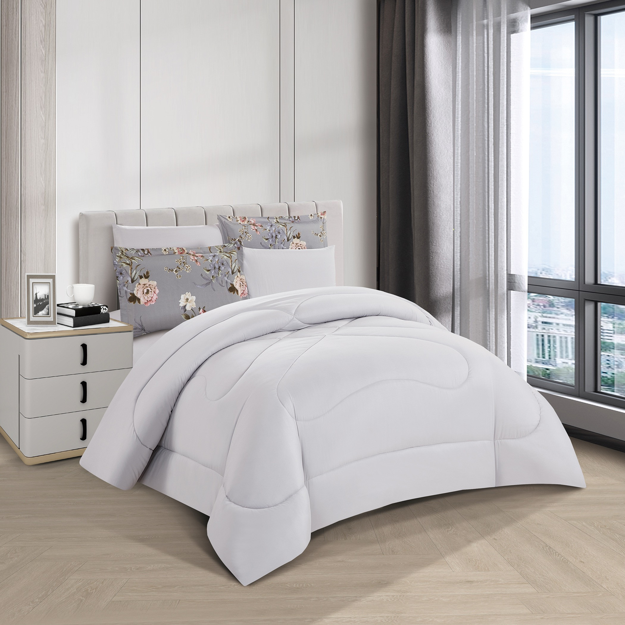 Floral Reversible Comforter King Set-household-bedding-comfortersandbedspreads-comforters-image-2