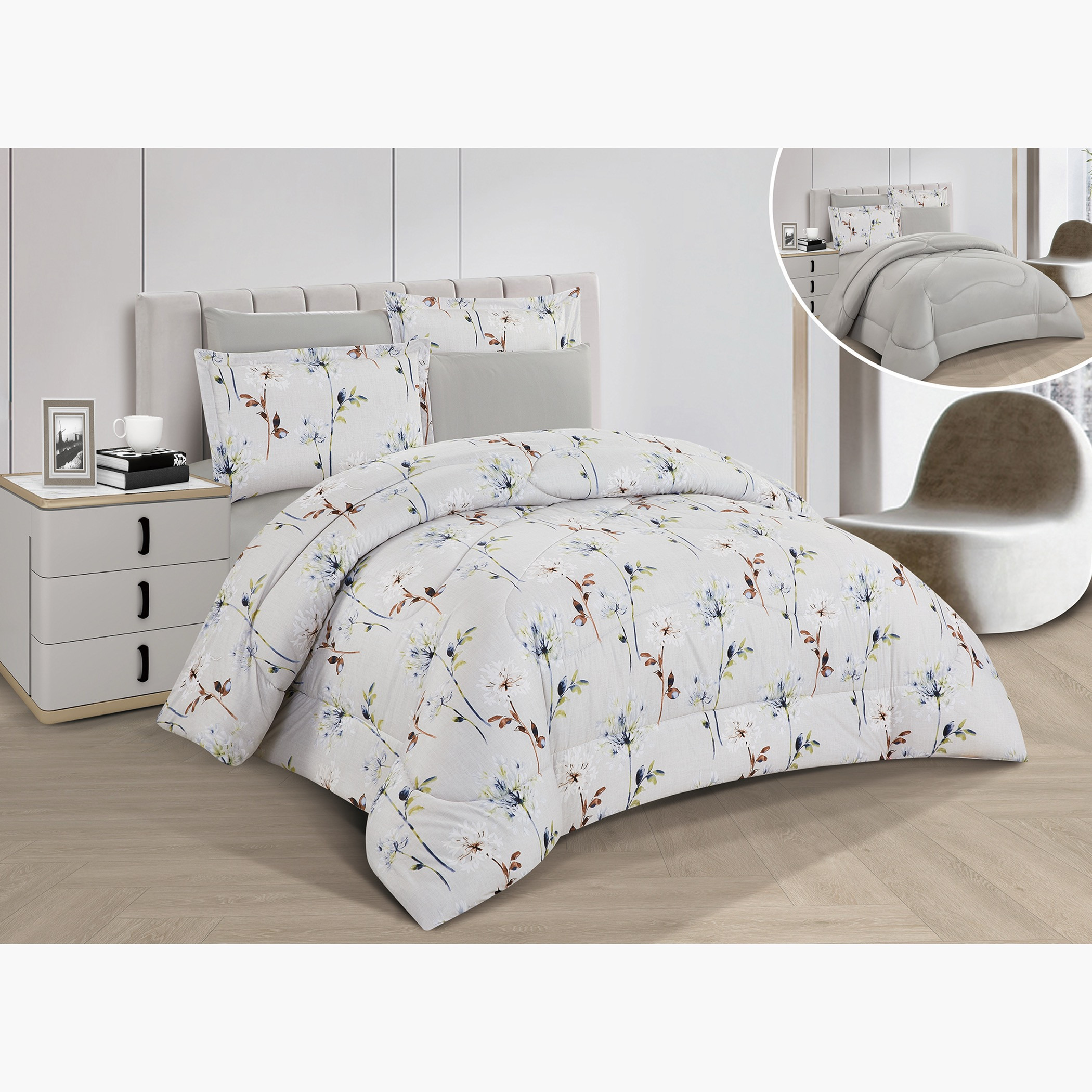 Floral Reversible Comforter Set King-household-bedding-comfortersandbedspreads-comforters-image-7