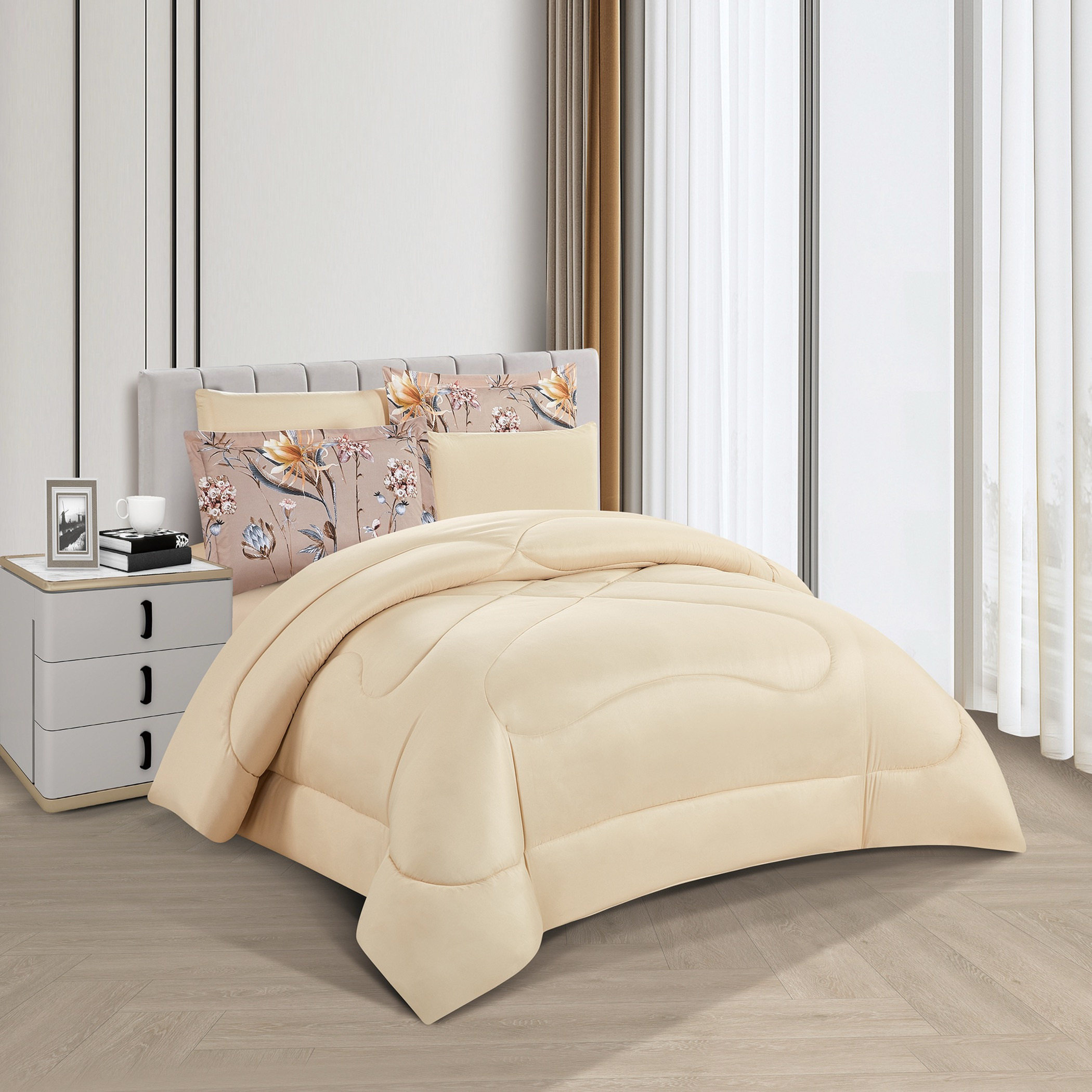 Floral Reversible Comforter King Set-household-bedding-comfortersandbedspreads-comforters-image-2