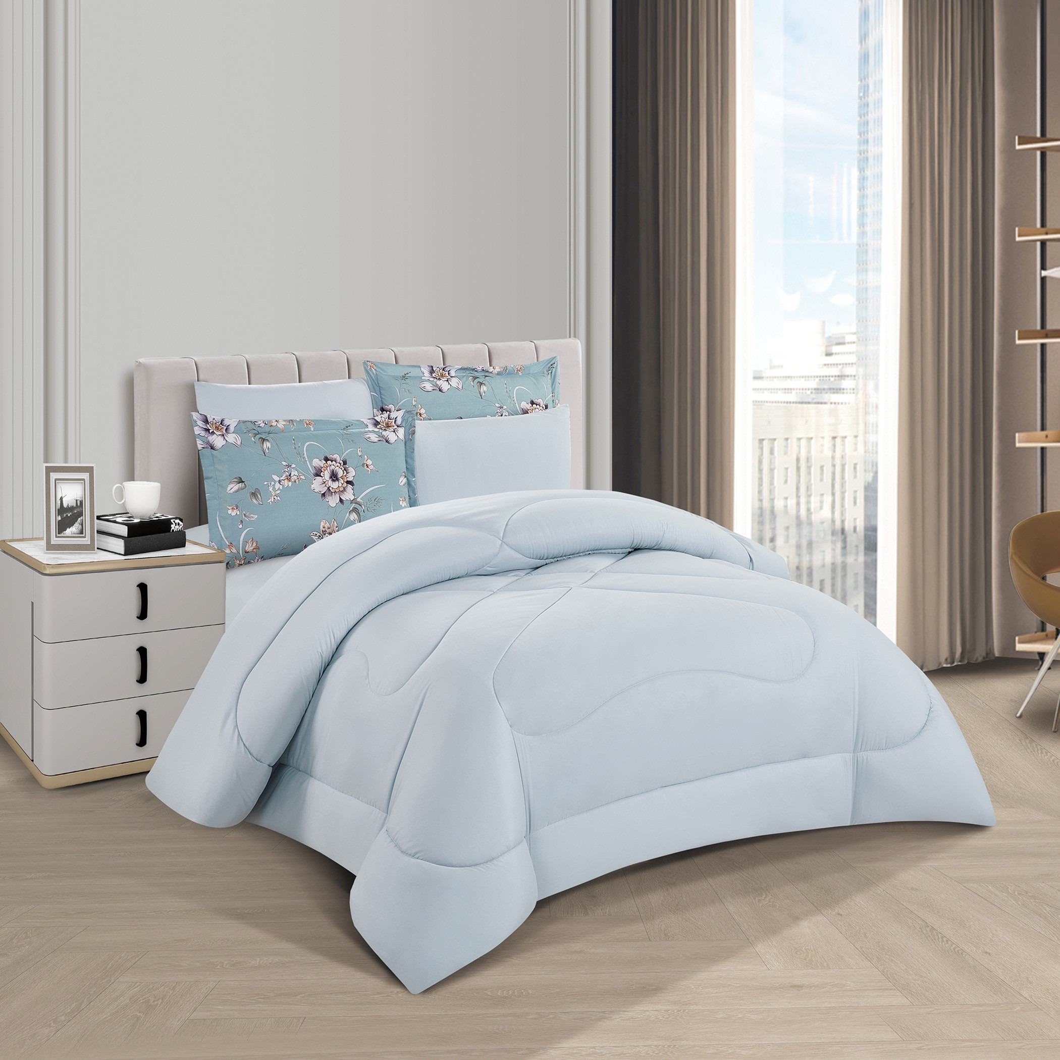 Floral Reversible Comforter King Set-household-bedding-comfortersandbedspreads-comforters-image-2