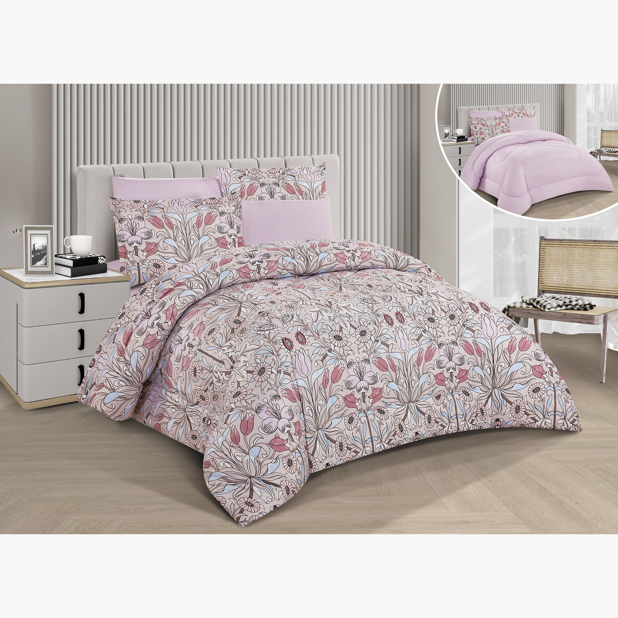 Printed Reversible Comforter King Set-household-bedding-comfortersandbedspreads-comforters-image-7