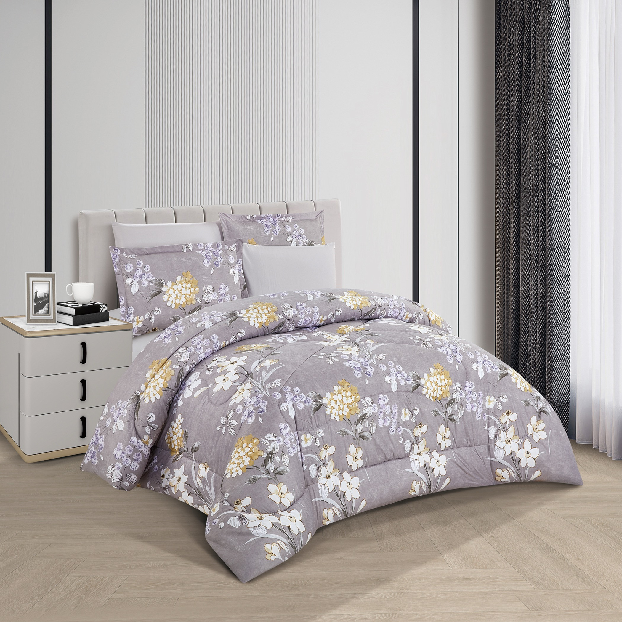 طقم لحاف ملكي بنقشة زهور قابل للعكس-household-bedding-comfortersandbedspreads-comforters-image-2