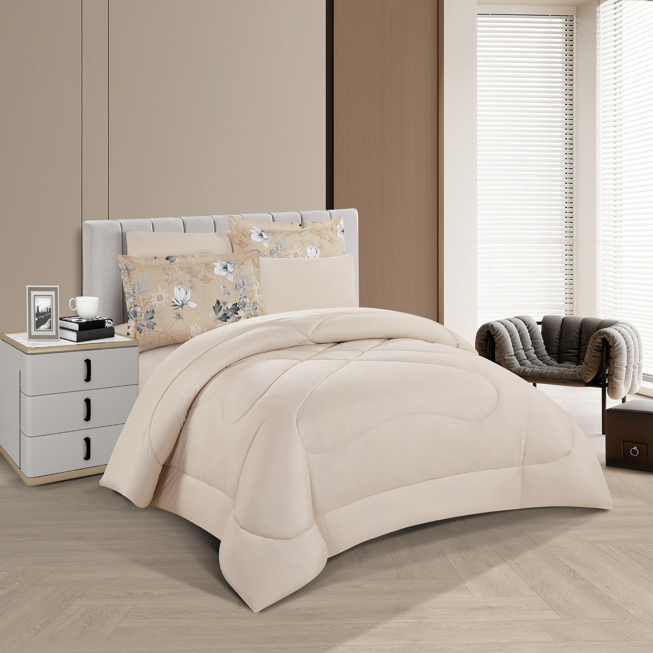 Floral Reversible Comforter King Set-household-bedding-comfortersandbedspreads-comforters-image-3