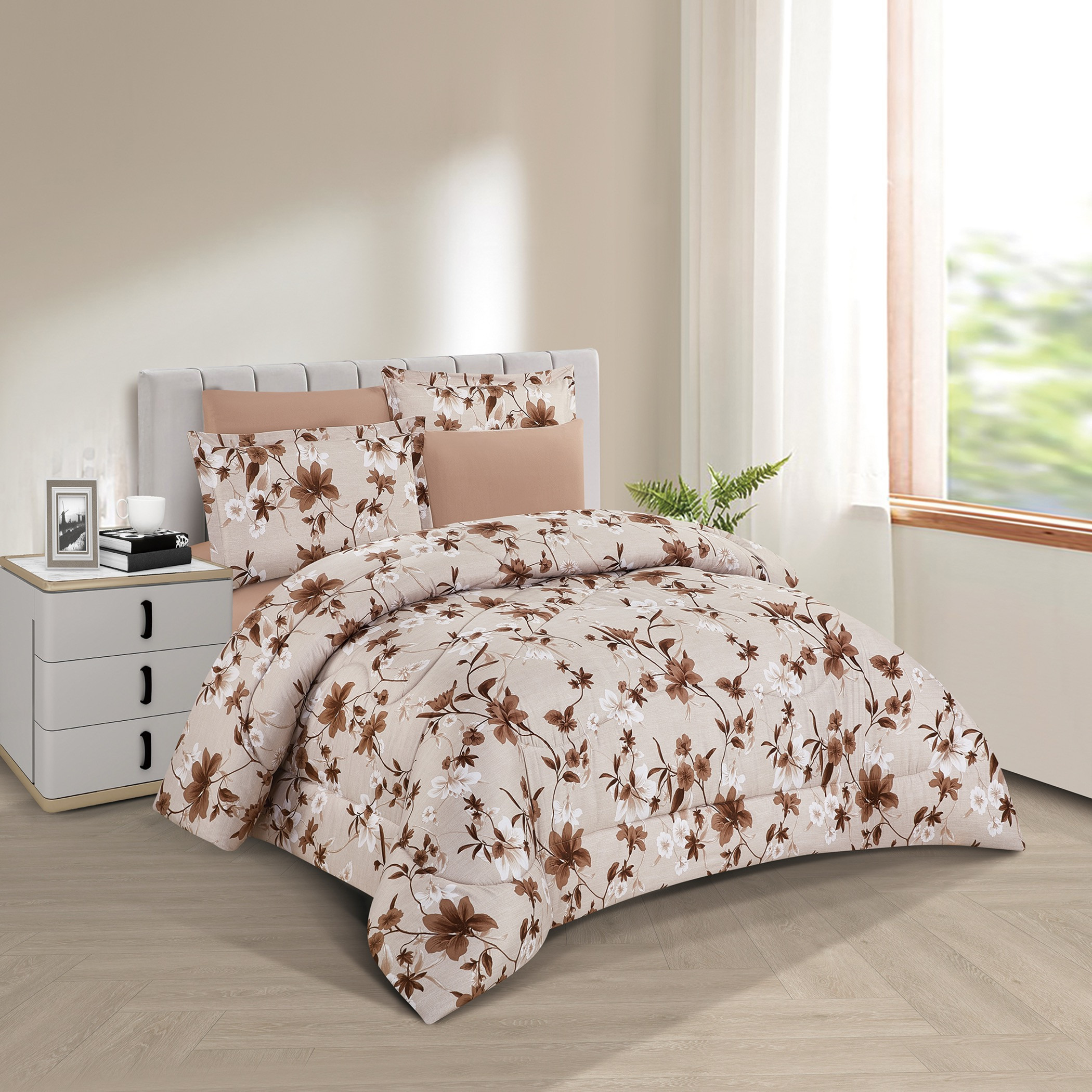 Floral Reversible Comforter King Set-household-bedding-comfortersandbedspreads-comforters-image-2