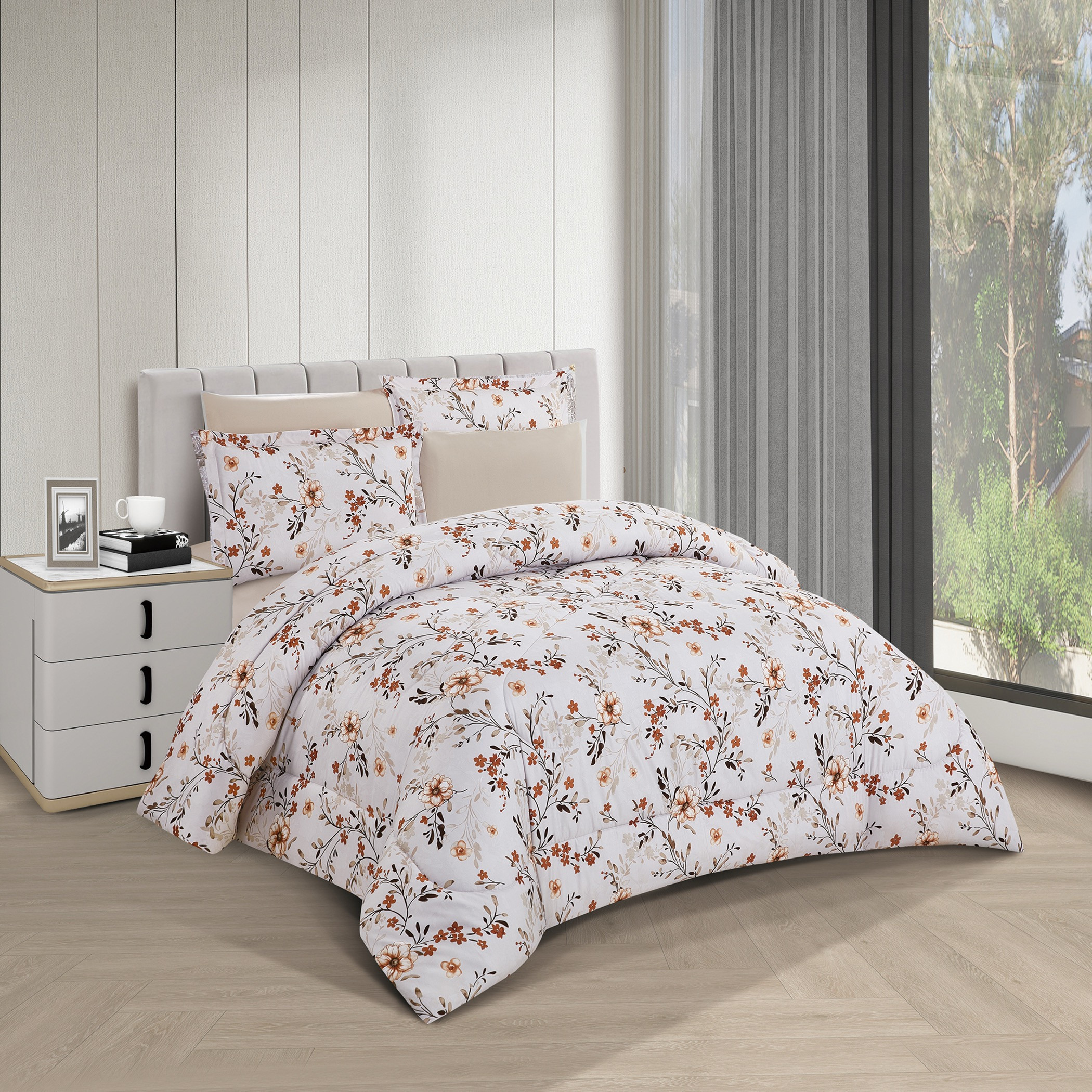 Floral Reversible Comforter King Set-household-bedding-comfortersandbedspreads-comforters-image-2