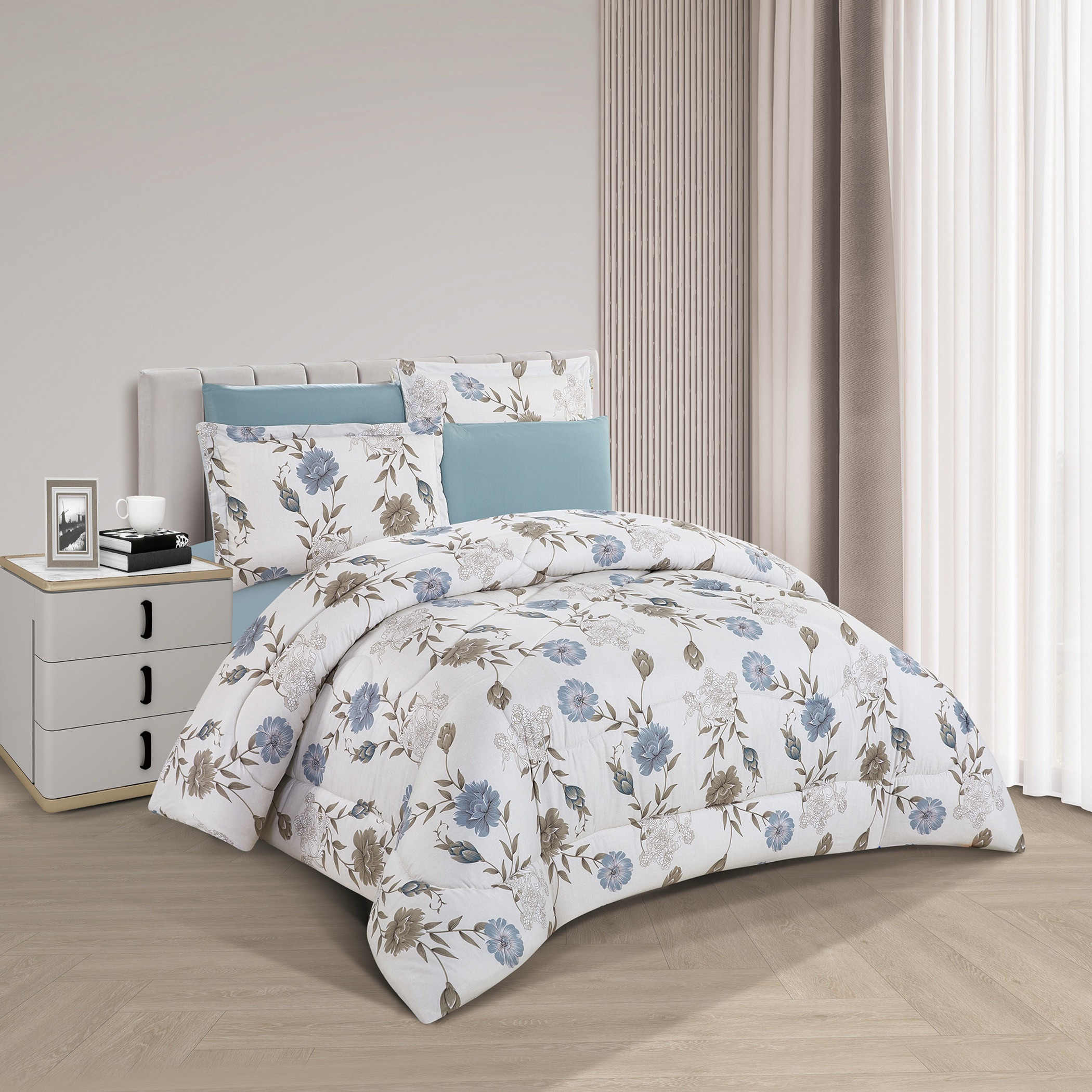 Floral Reversible Comforter King Set-household-bedding-comfortersandbedspreads-comforters-image-2