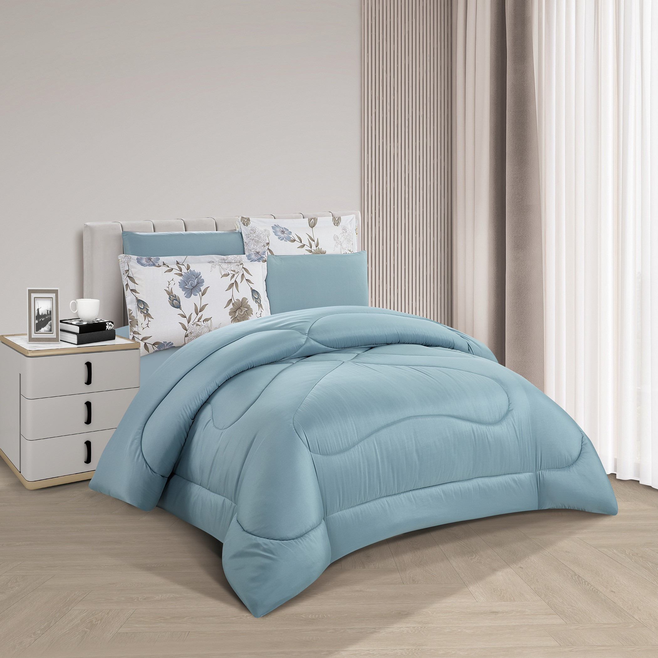 Floral Reversible Comforter King Set-household-bedding-comfortersandbedspreads-comforters-image-3