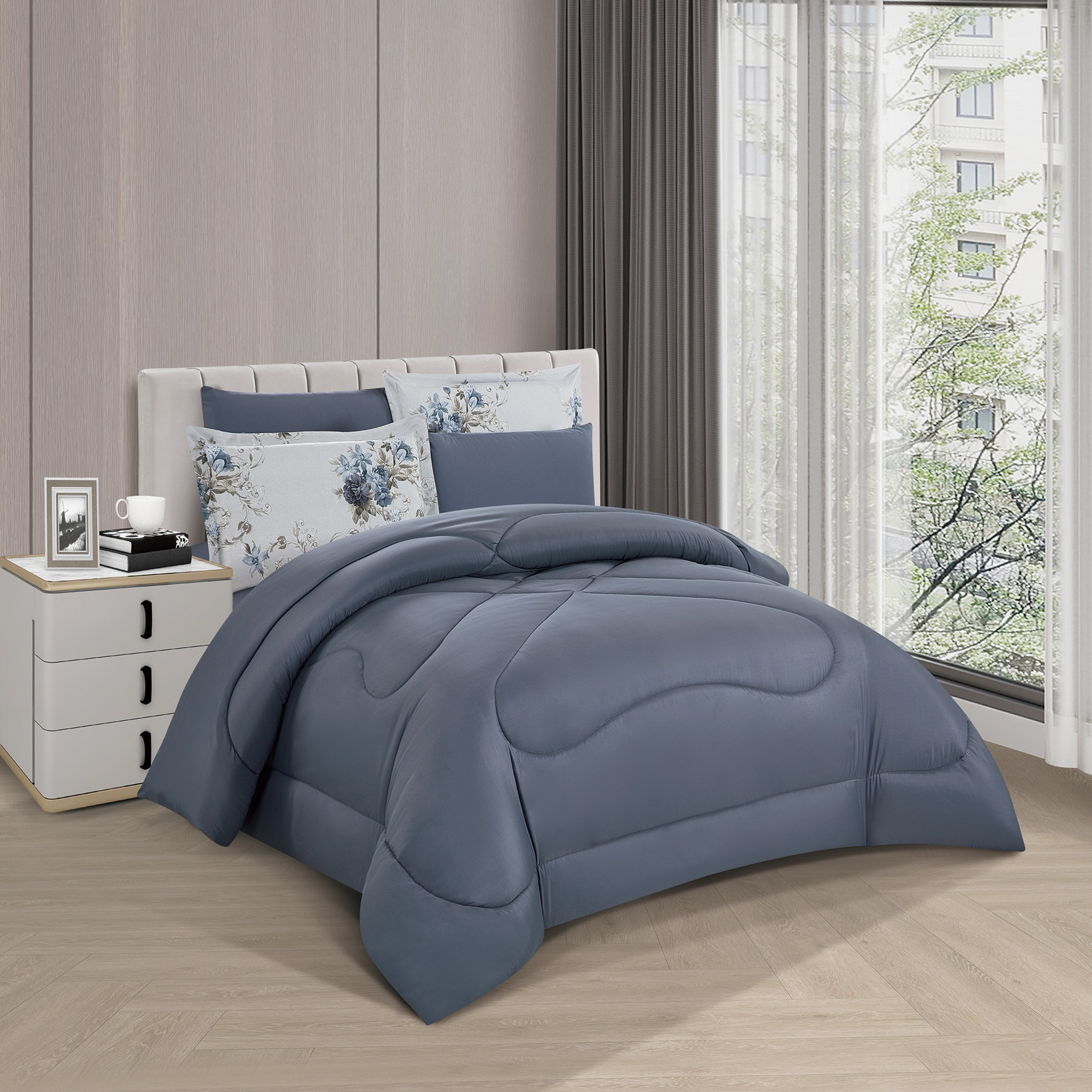 طقم لحاف مطبوع بزهور قابل للعكس-household-bedding-comfortersandbedspreads-comforters-image-3