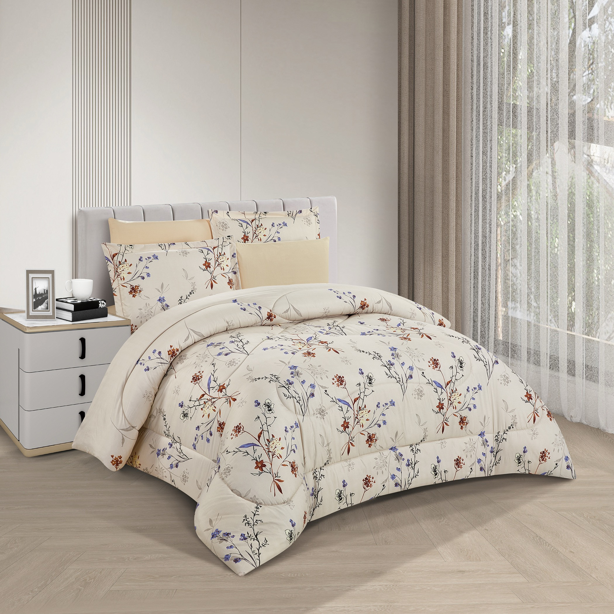 Floral Reversible Comforter King Set-household-bedding-comfortersandbedspreads-comforters-image-2