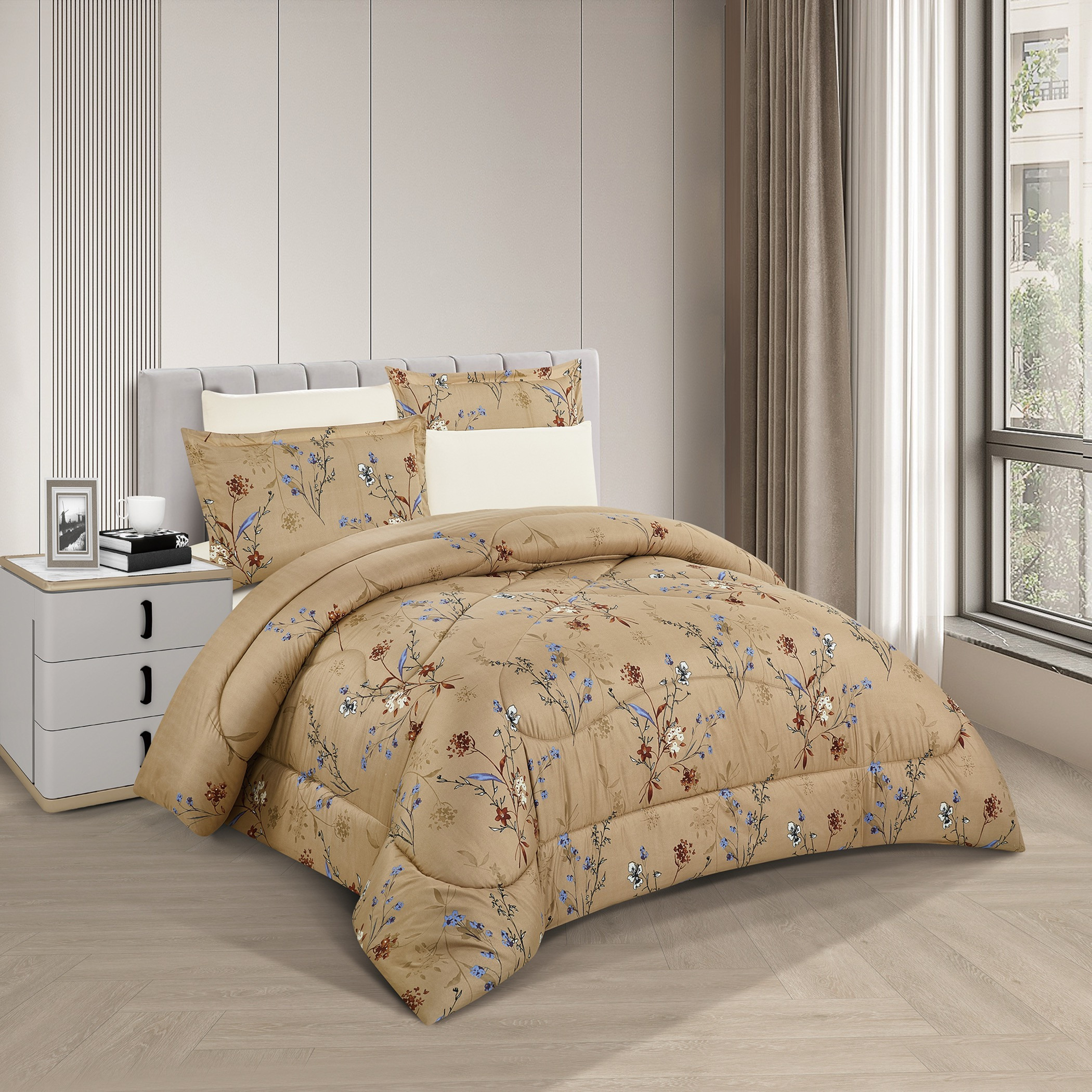 Floral Reversible Comforter King Set-household-bedding-comfortersandbedspreads-comforters-image-2