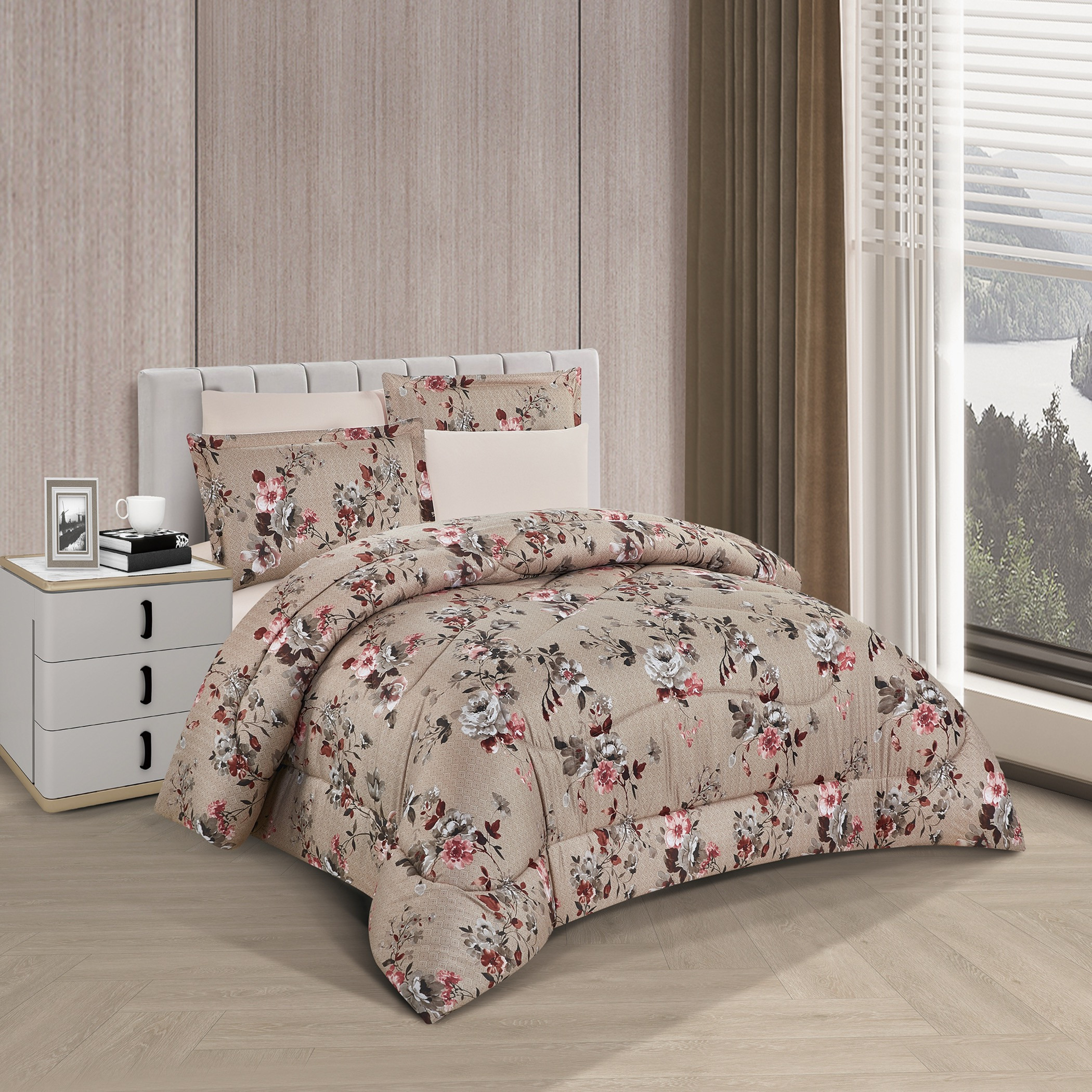 Floral Reversible Comforter King Set-household-bedding-comfortersandbedspreads-comforters-image-2