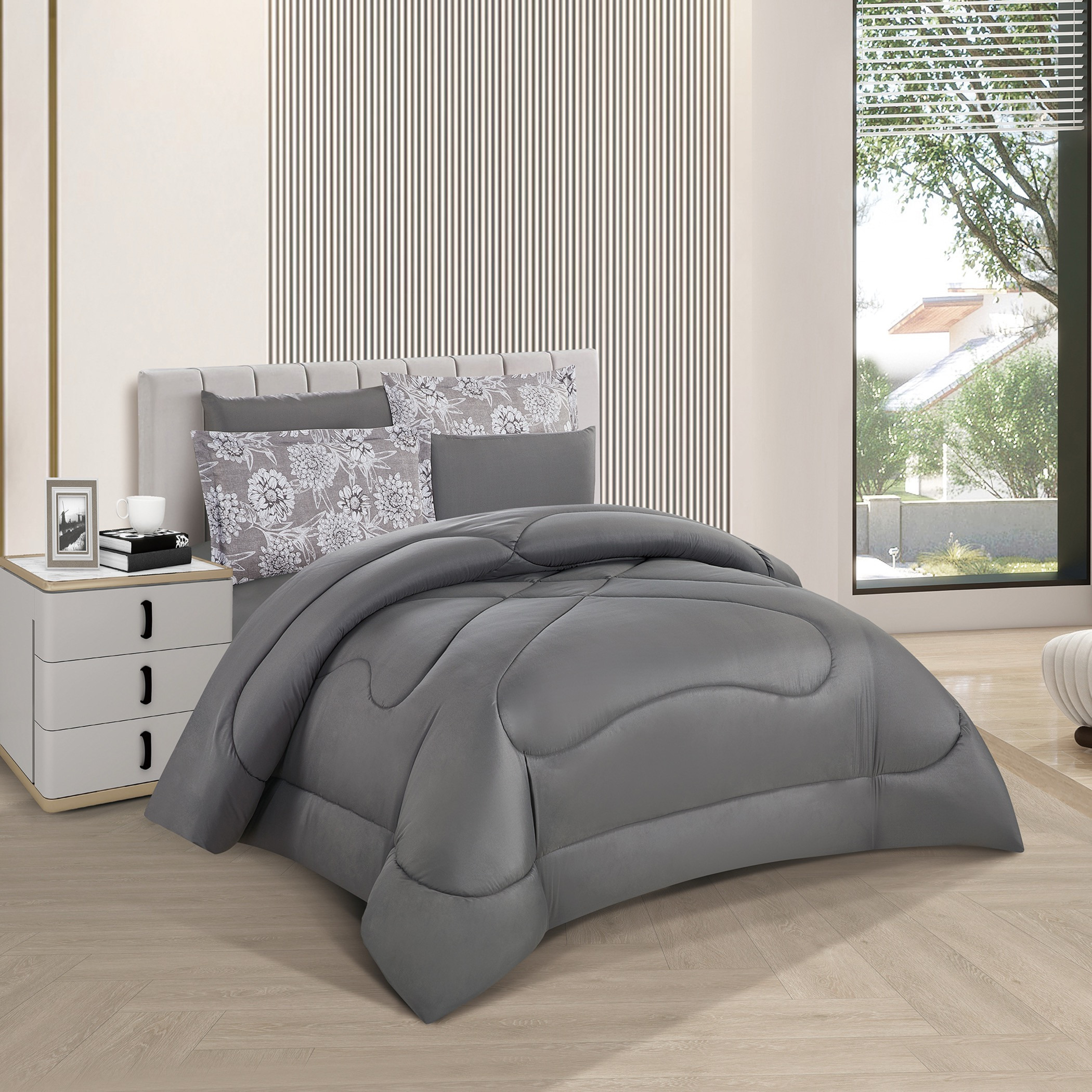 Floral Reversible Comforter Set Twin-household-bedding-comfortersandbedspreads-comforters-image-2