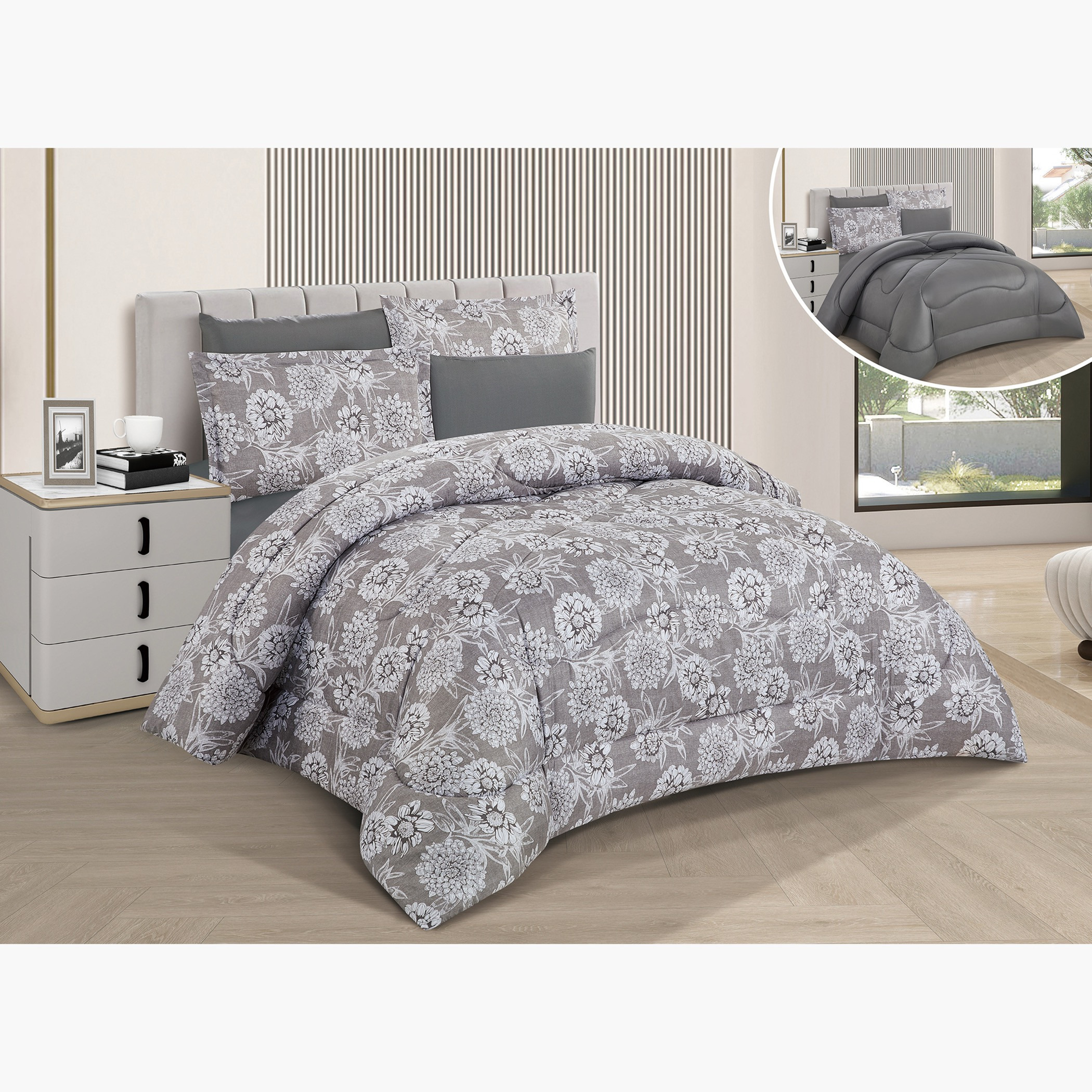 Floral Reversible Comforter Set Twin-household-bedding-comfortersandbedspreads-comforters-image-7