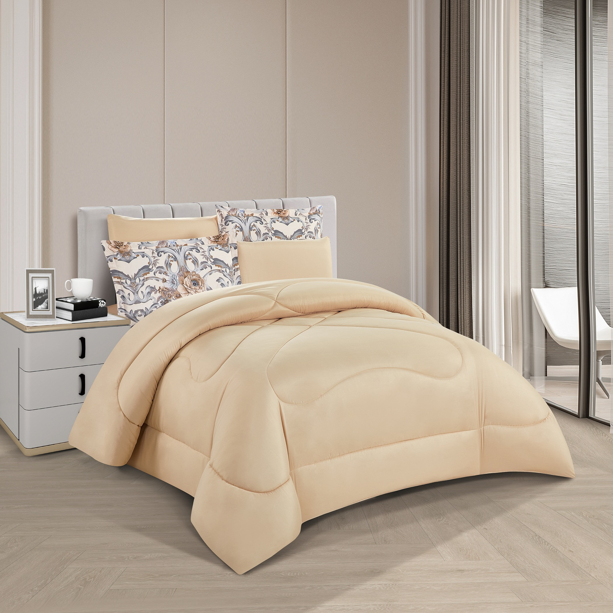 Floral Reversible Comforter Twin Set-household-bedding-comfortersandbedspreads-comforters-image-2