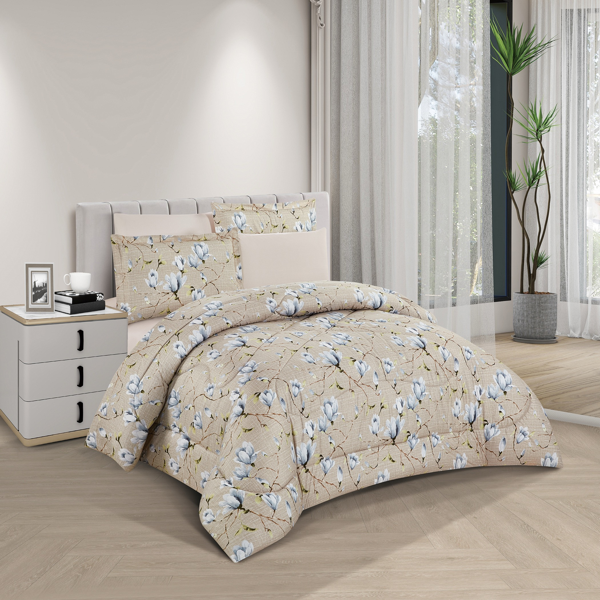 Printed Reversible Comforter Twin Set-household-bedding-comfortersandbedspreads-comforters-image-1